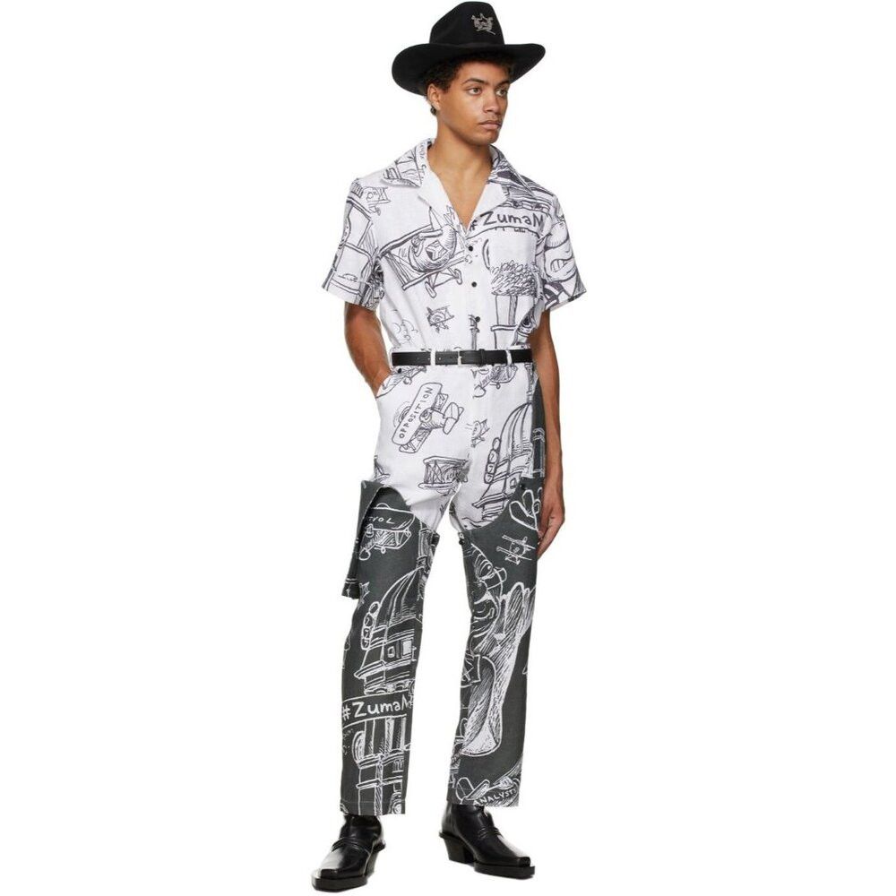 Thebe Magugu Thebe Magugu Chaps Trousers Size XL Mens Gray White Size US 36 / EU 52 - 6 Thumbnail