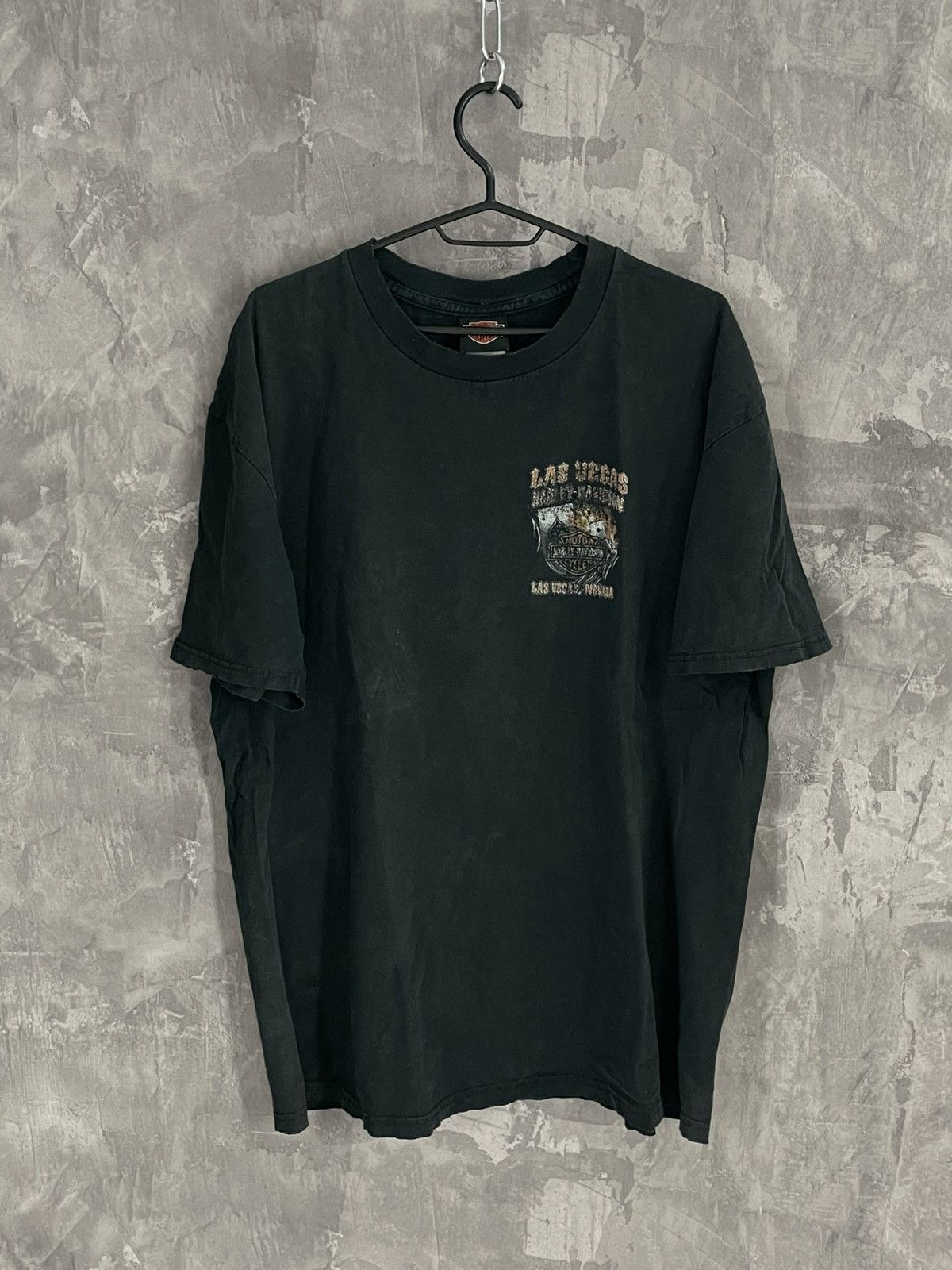 Harley Davidson × Vintage Vintage 90’s Faded Harley Davidson Las Vegas T Shirt Size US L / EU 52-54 / 3 - 2 Thumbnail