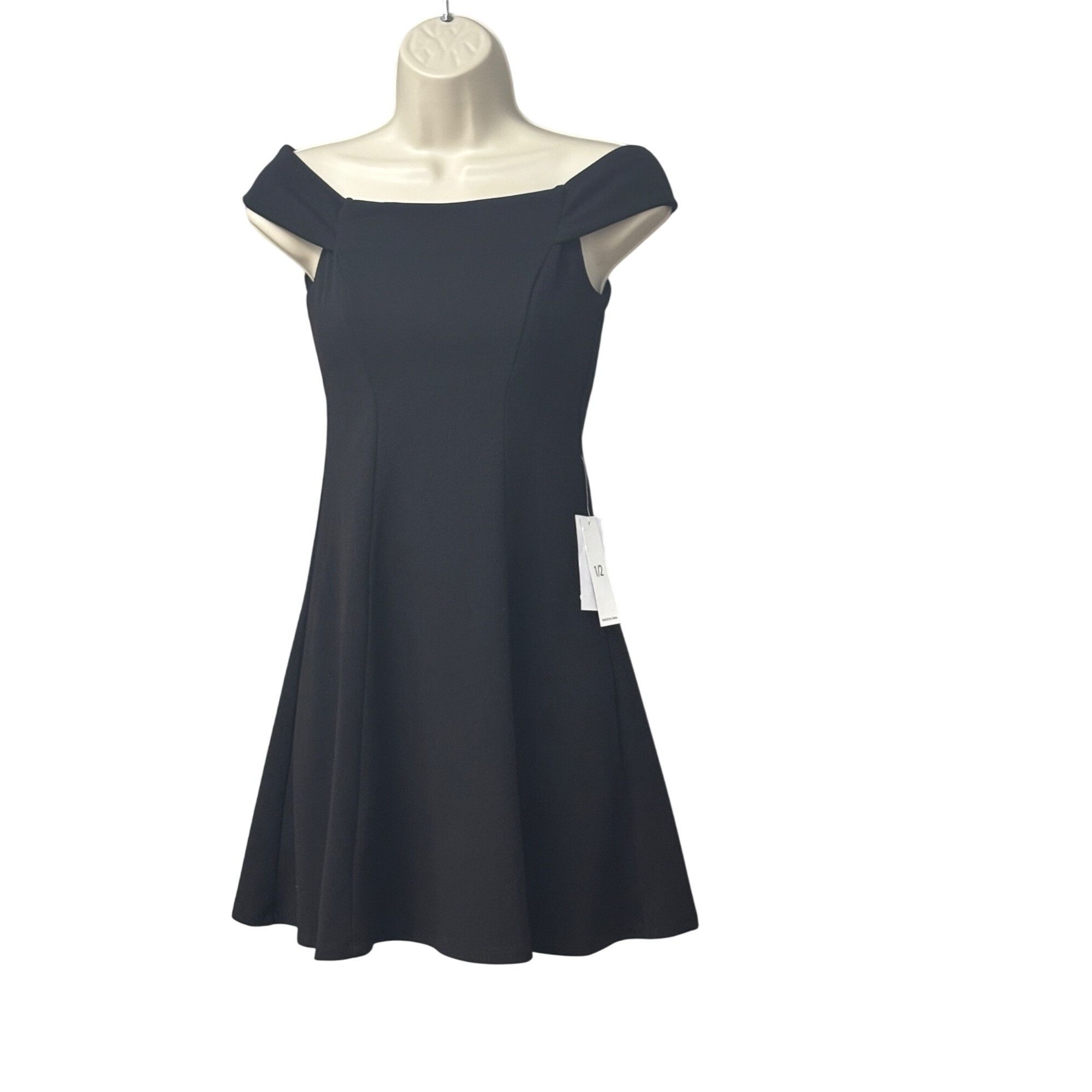 Other Teeze Me Juniors' Off-The-Shoulder Party Dress, Black, Sz. 1 Size ONE SIZE - 10 Thumbnail