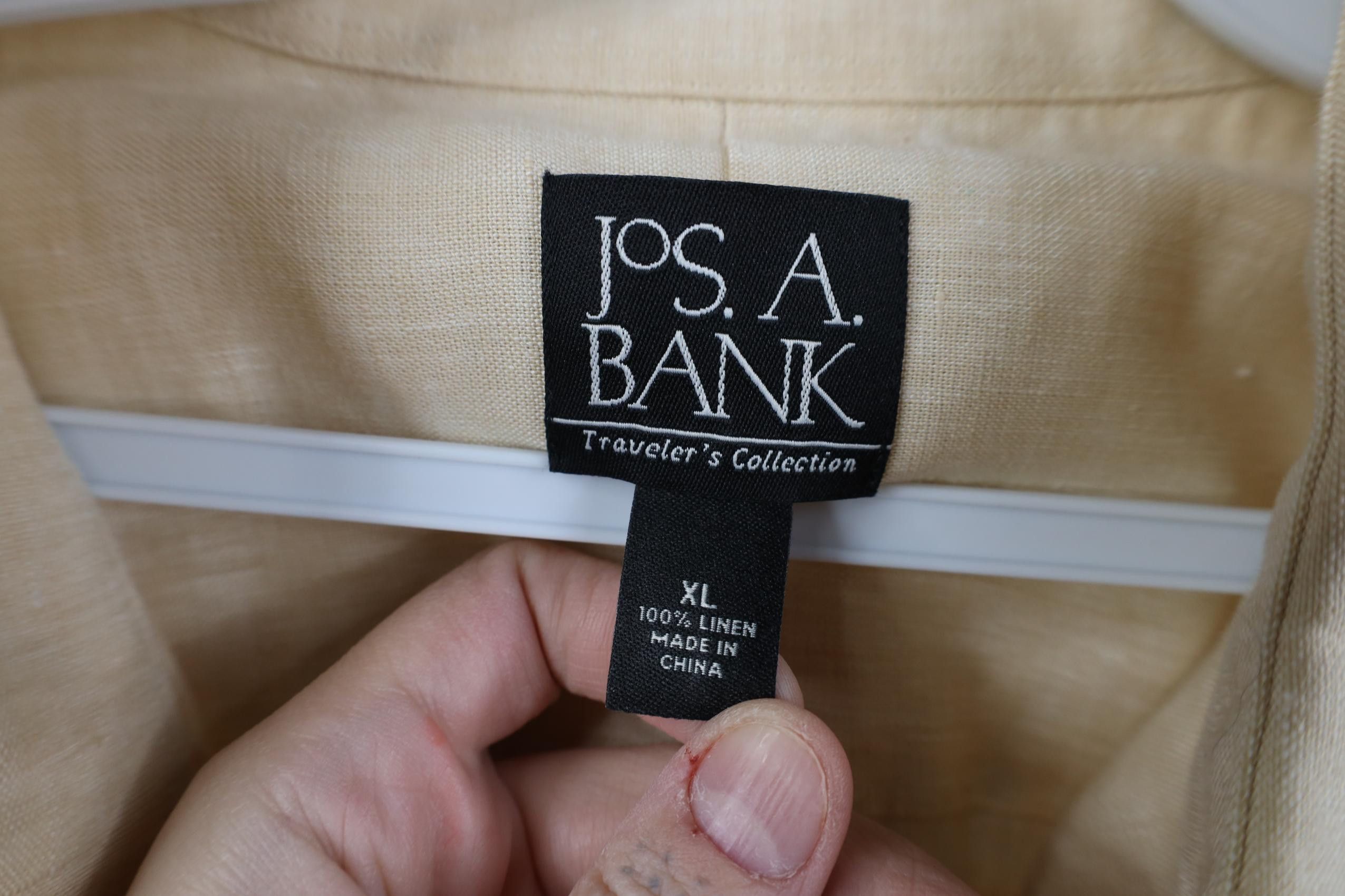 Jos. A. Bank Jos A Bank Baggy Linen Short Sleeve Collared Button Shirt Size US XL / EU 56 / 4 - 8 Thumbnail