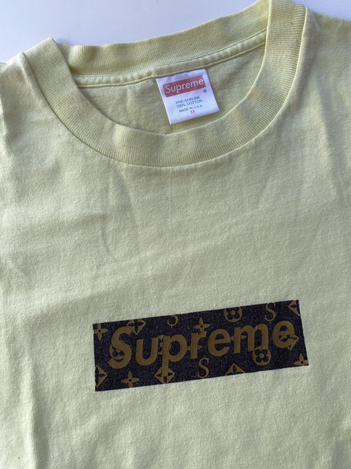 2000 Supreme LV White Monogram Box Logo Tee