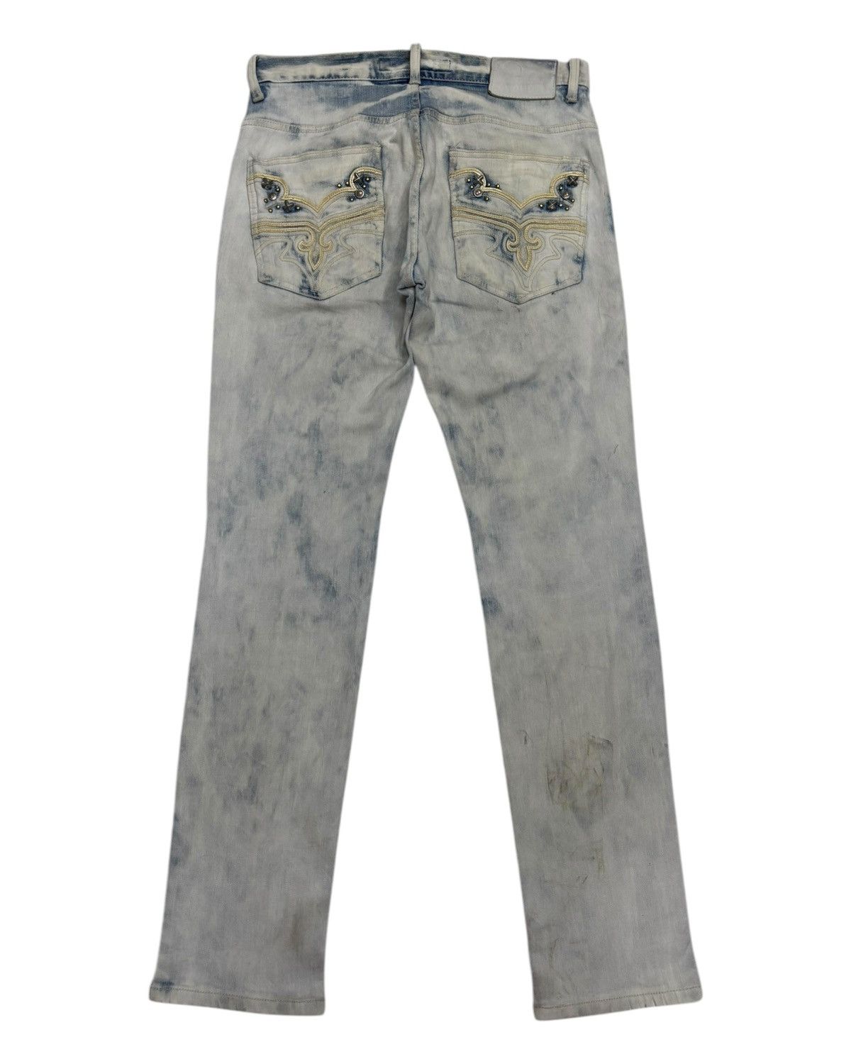 If Six Was Nine × Le Grande Bleu (L.G.B.) × Yasuyuki Ishii 🔥VINTAGE CLOUD72 BLEACHED DISTRESSED DENIM JEANS Size US 32 / EU 48 - 8 Thumbnail