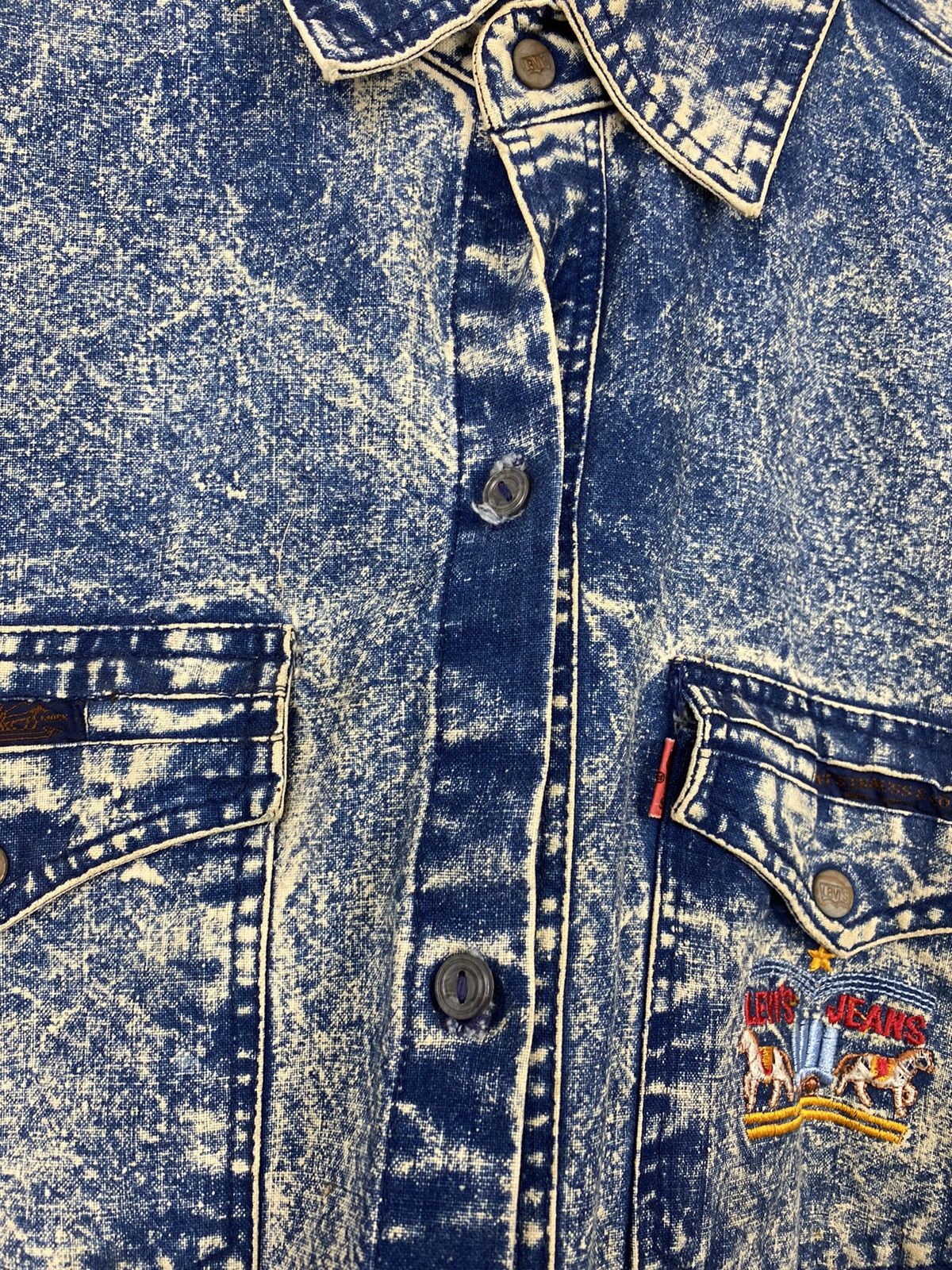 Levi's Vintage Levi’s 1950s Denim Jeans Button Shirt Western Cowboy Size US L / EU 52-54 / 3 - 8 Thumbnail