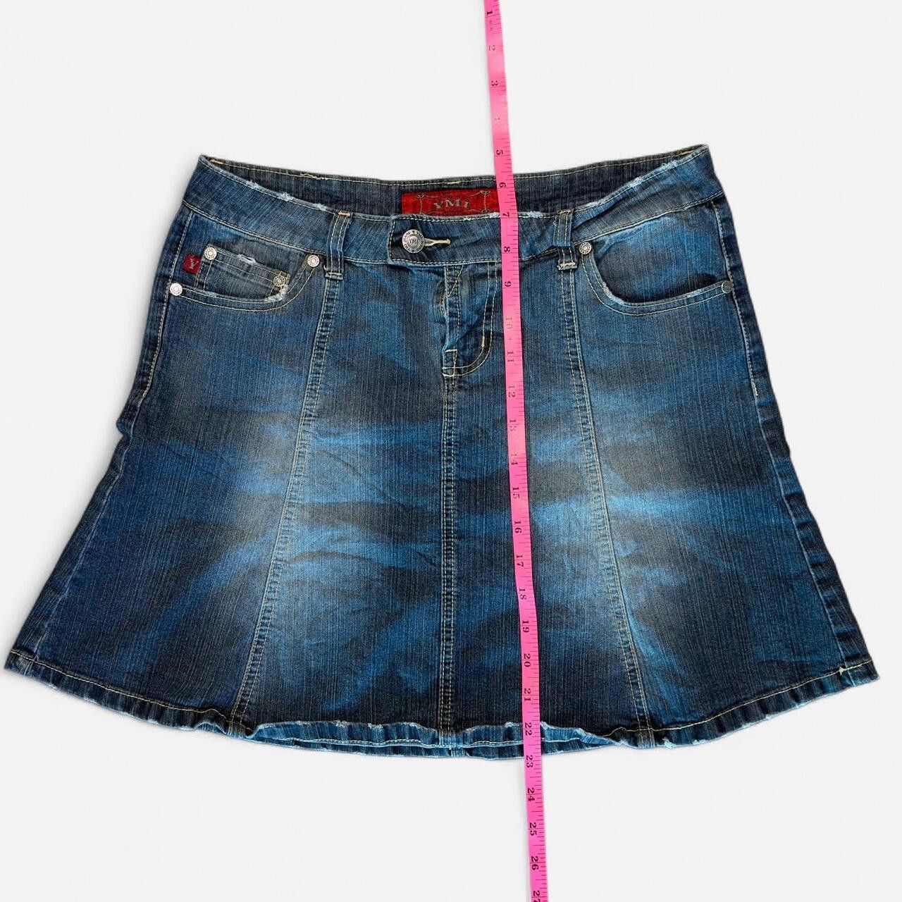Other YMI Vintage Y2K Flare Mini Denim Skirt - Size 7 Size 27" / US 4 / IT 40 - 3 Thumbnail