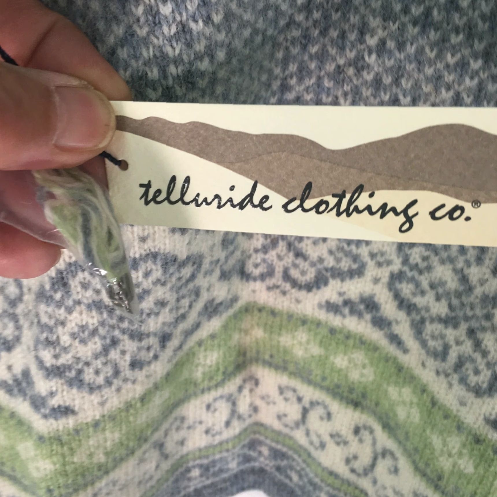 CO VINTAGE Telluride Clothing Co Nordic Wool Cardigan Sweater Womens Medium Green Casual 90s Size M / US 6-8 / IT 42-44 - 7 Thumbnail
