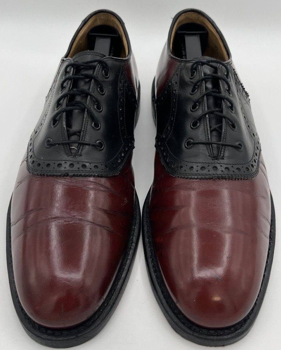 Johnston & Murphy Johnston & Murphy Aristocraft Two-Tone Oxblood Black 10B Size US 10 / EU 43 - 2 Thumbnail