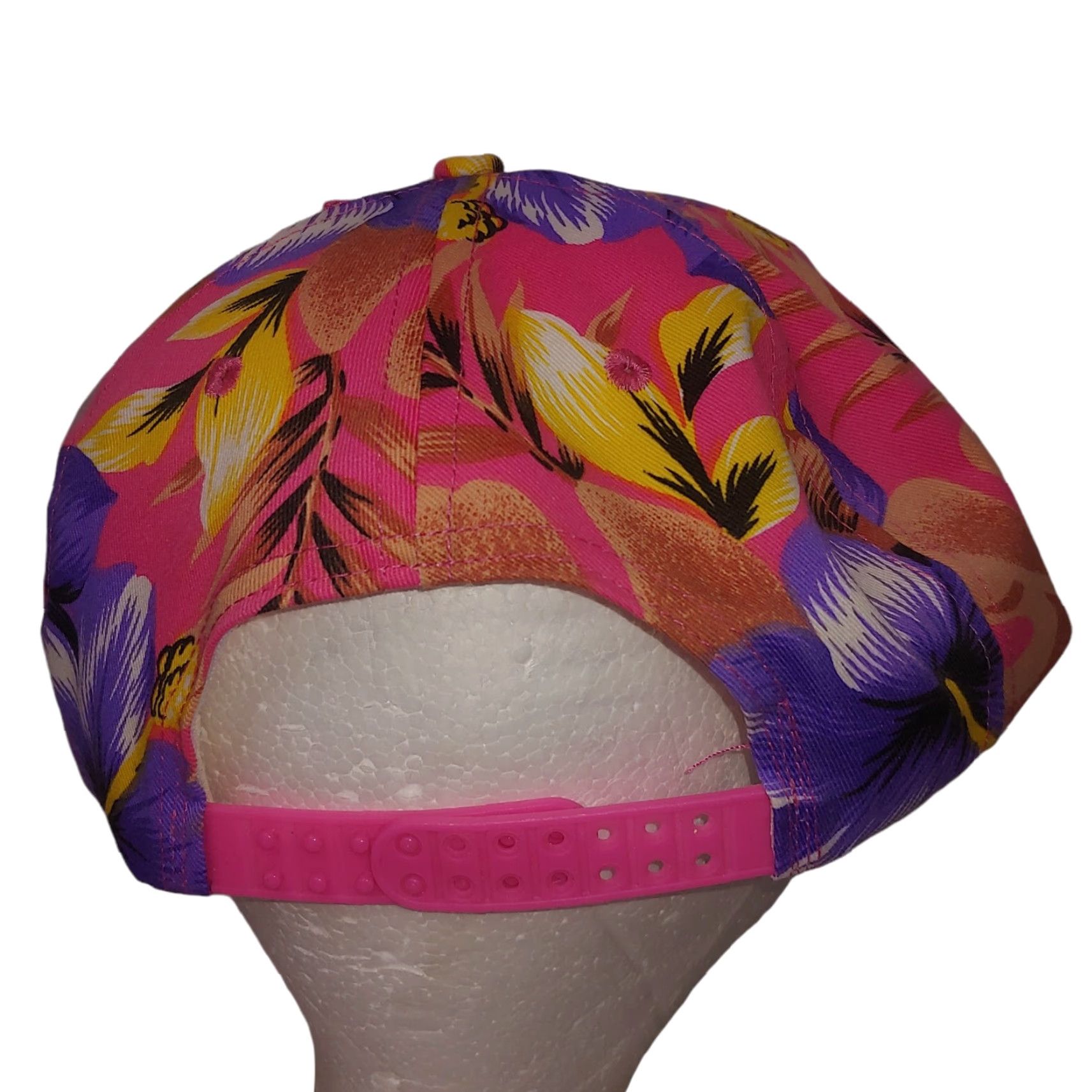 Vintage VINTAGE EMCO World Tour Aruba Cap Pink Purple Floral Canvas Trucker Beach NWOT Adjustable Unisex Adults Cobra Cap Capac? Size ONE SIZE - 4 Thumbnail