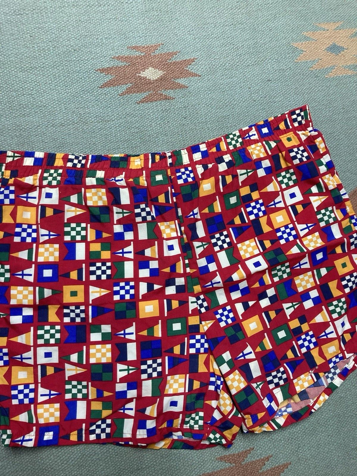 Vintage Swim shorts trunks all ove flags sea island Hawaiian beach M Size US 36 / EU 52 - 2 Thumbnail