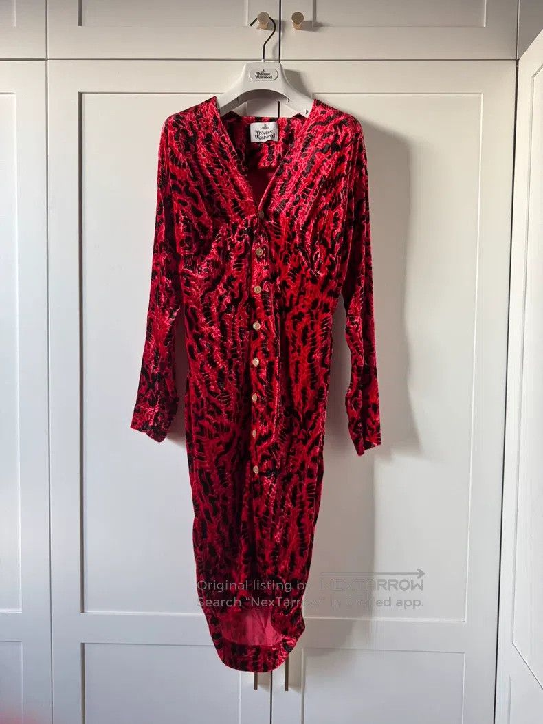 Vivienne Westwood Vivienne Westwood Burgundy velvet bow tie velvet print asy Size S / US 4 / IT 40 - 2 Thumbnail