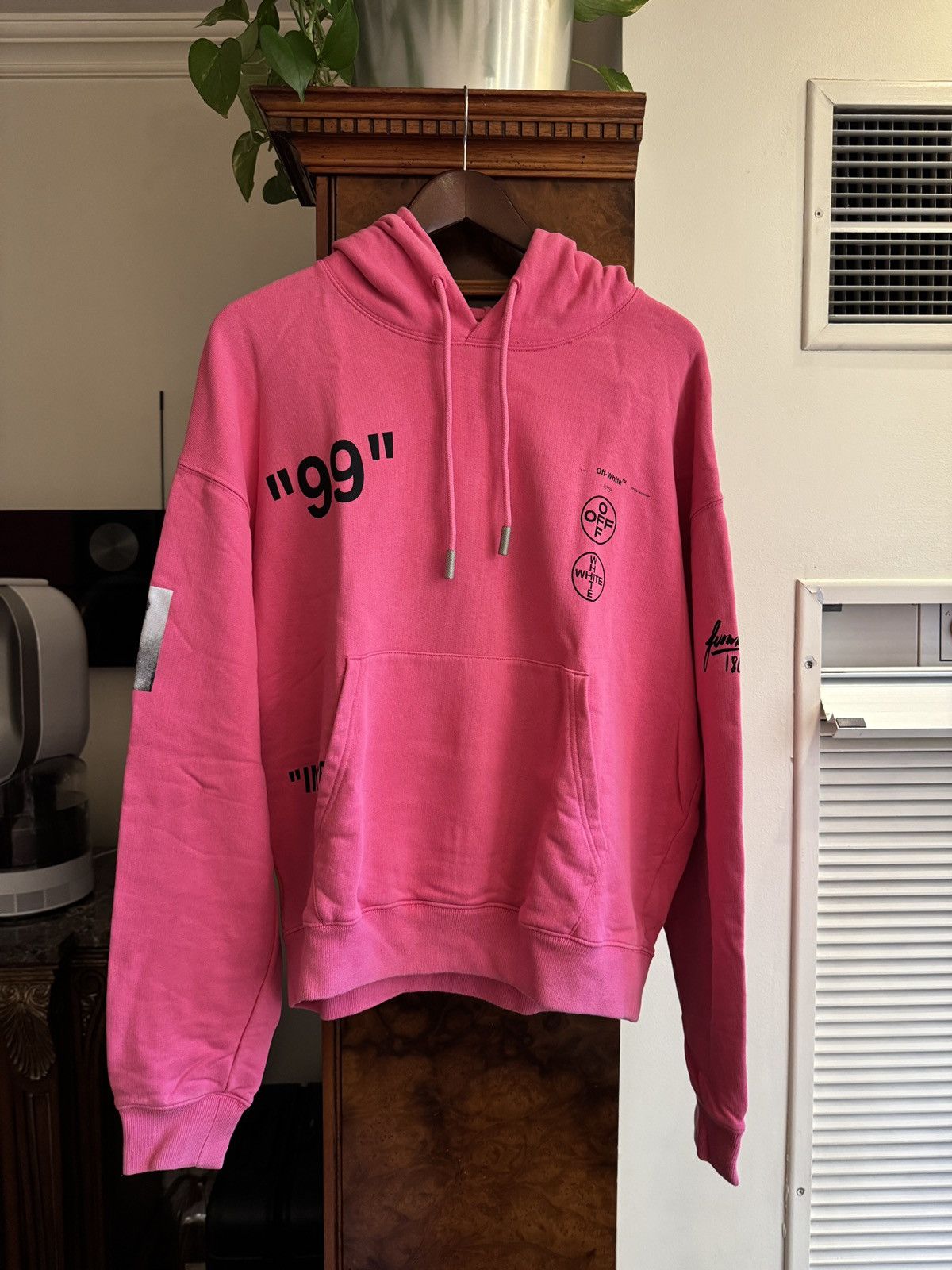 Off-White Off-White Pink Impressionism Decal Hoodie Size US M / EU 48-50 / 2 - 1 Thumbnail
