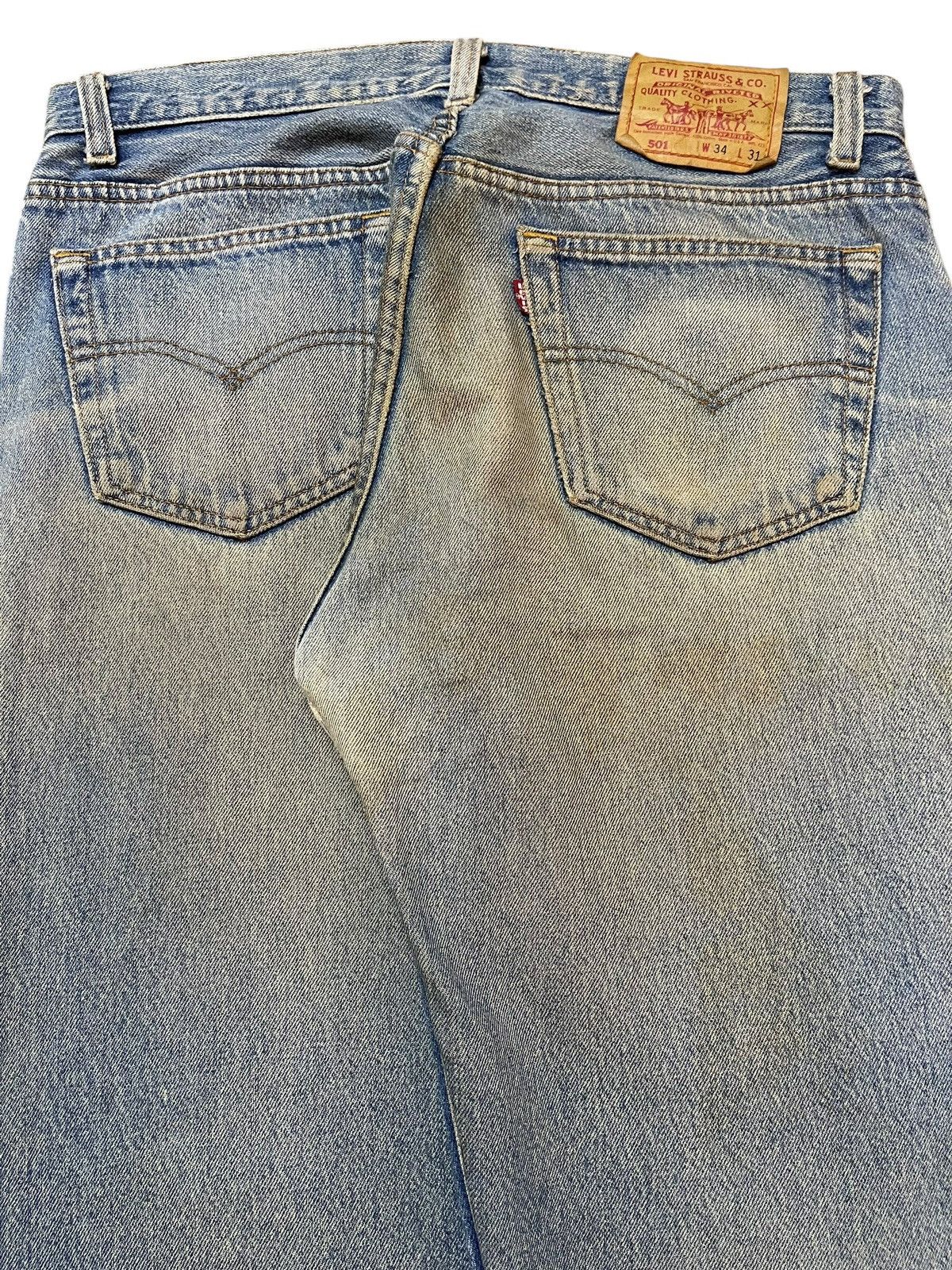 Levi's Vintage 80s Levis 501 Mud Wash Classic Style Loose Jeans Size US 34 / EU 50 - 6 Thumbnail
