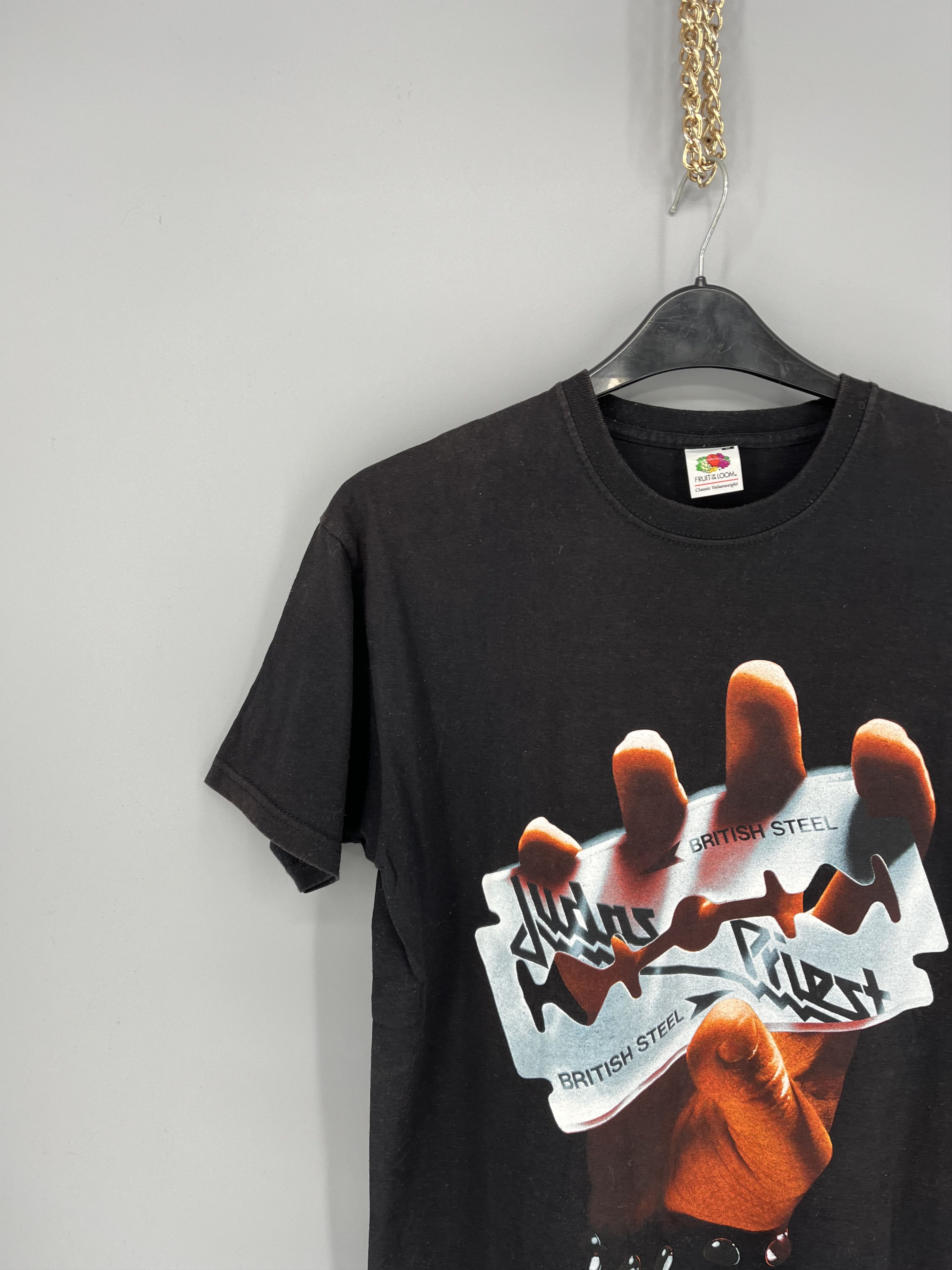 Band Tees JUDAS PRIEST BRITISH STEEL TEE SHIRT Korn, Metallica, Slayer Size US M / EU 48-50 / 2 - 4 Thumbnail