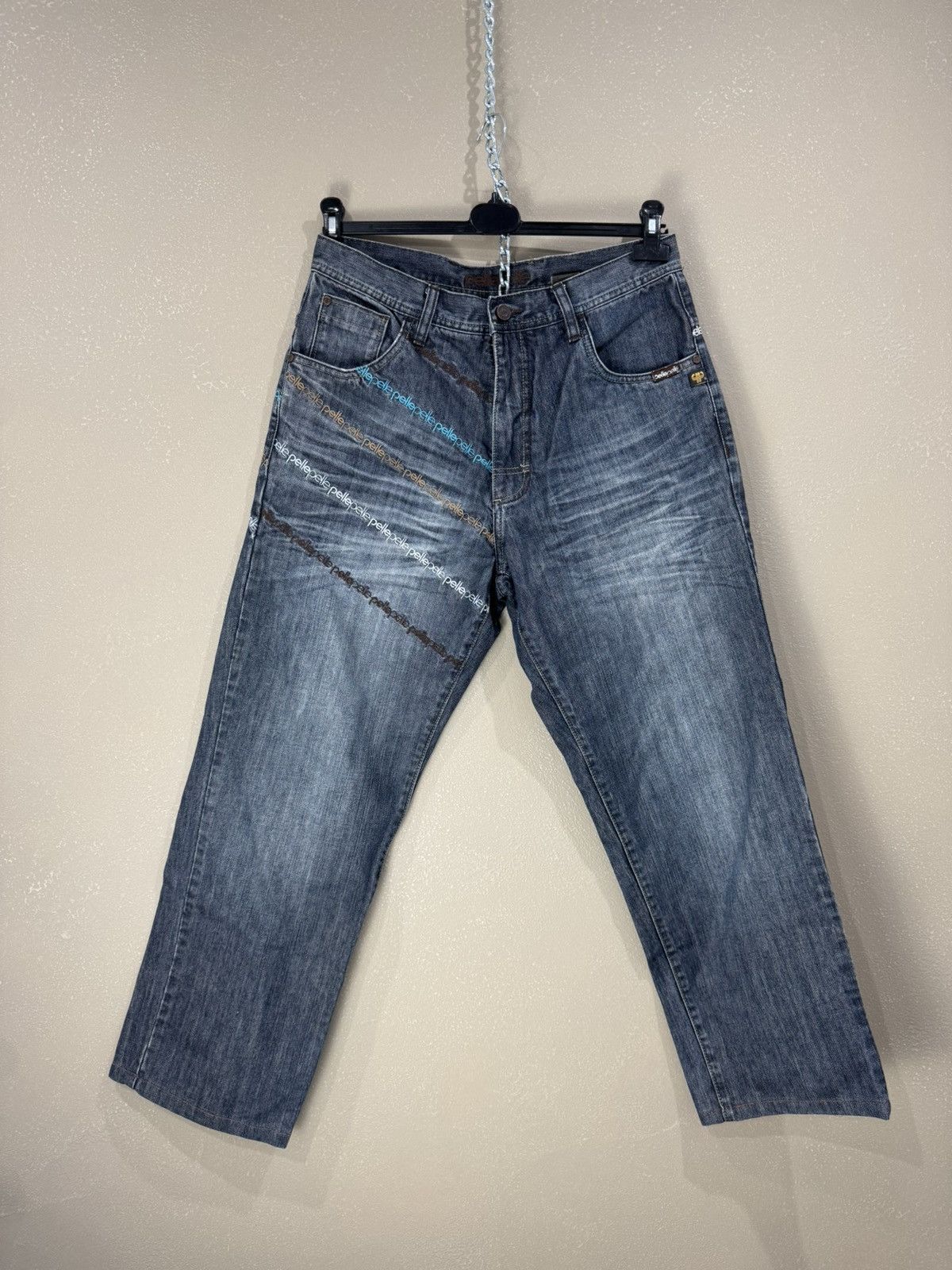 Pelle Pelle Crazy Vintage Y2K Pelle Pelle Baggy Jeans Embroidered Skater Size US 34 / EU 50 - 2 Thumbnail