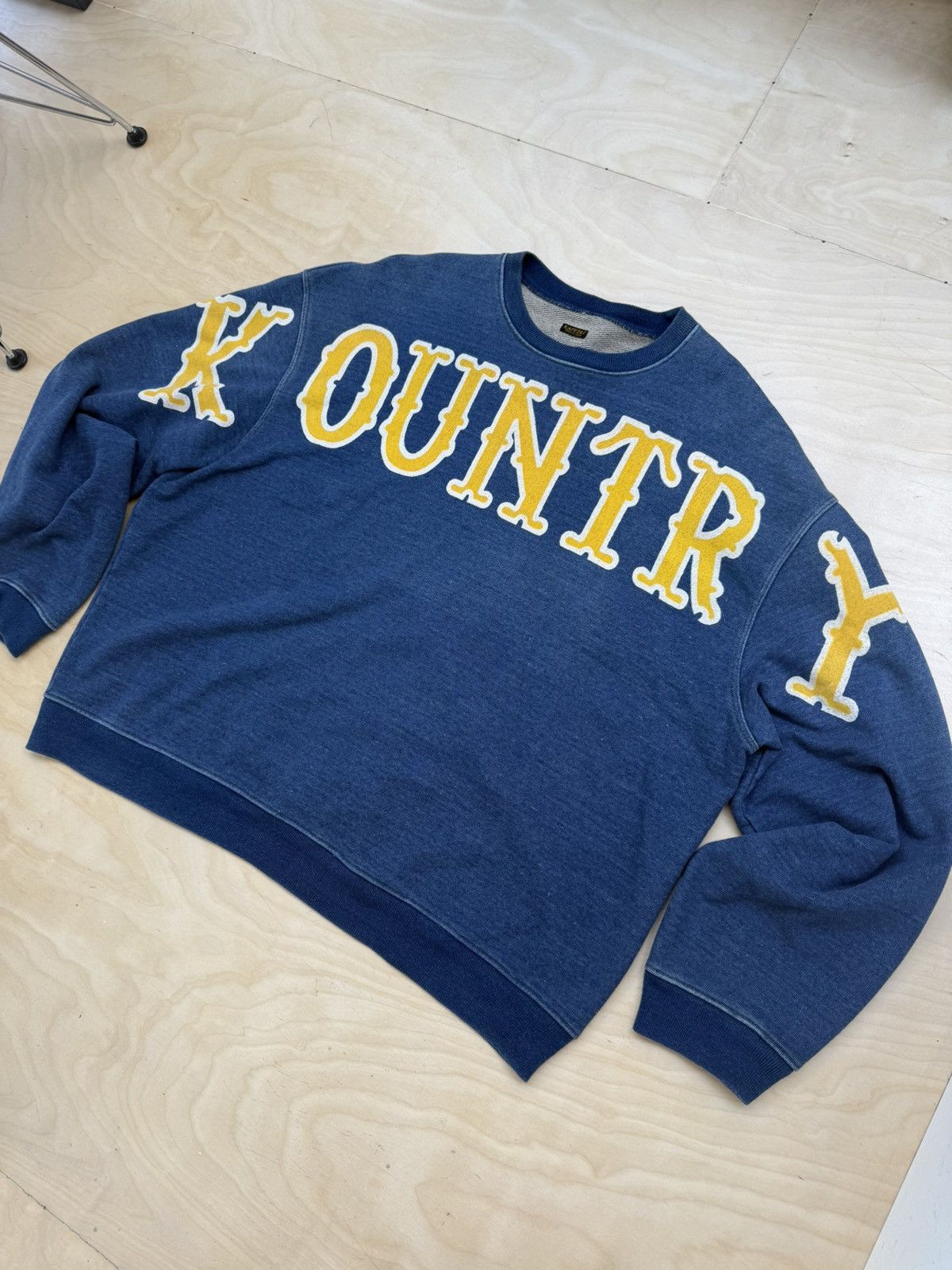 Kapital Kountry Kountry | Kapital | Indigo Crew Neck Sweatshirt | (5) XL Size US XL / EU 56 / 4 - 3 Thumbnail