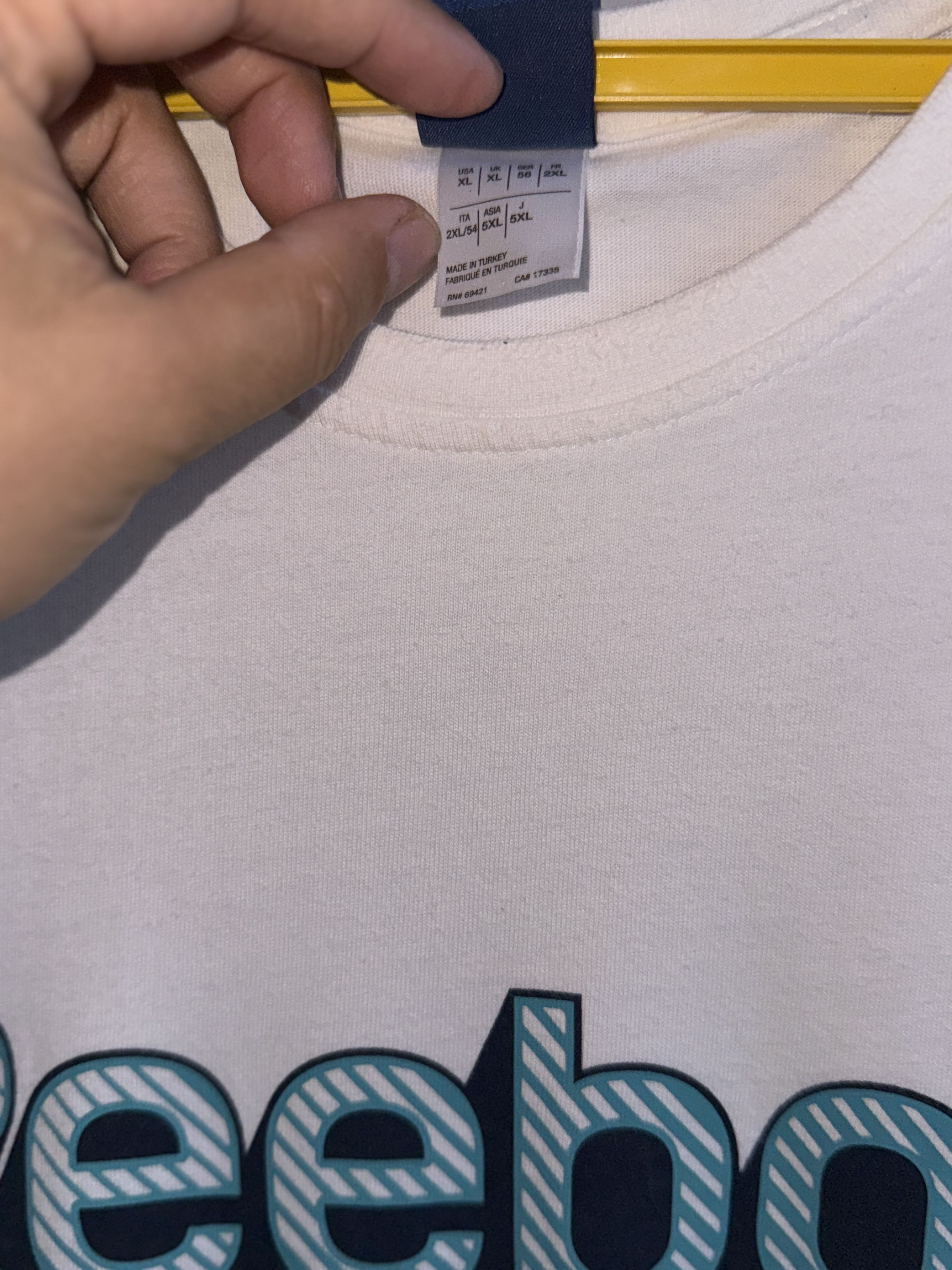 Reebok Reebok Spellout Shirt Size US XL / EU 56 / 4 - 3 Thumbnail