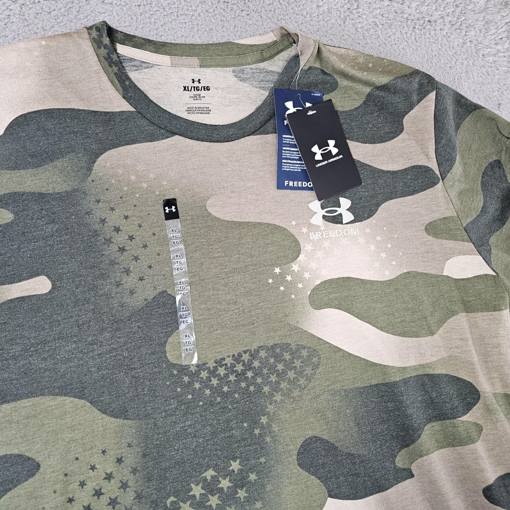 Under Armour Under Armour Mens XL Green Camo Freedom Flag T-Shirt User: Under Armour Mens XL Green Camo Freedom Flag T-Shirt Size US XL / EU 56 / 4 - 2 Thumbnail