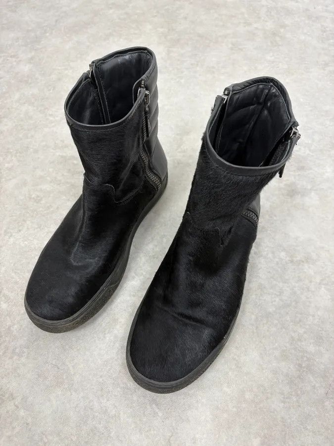 Moncler Moncler Signature Winter Black Pony Hair Leather Boots Size US 9 / EU 42 - 3 Thumbnail