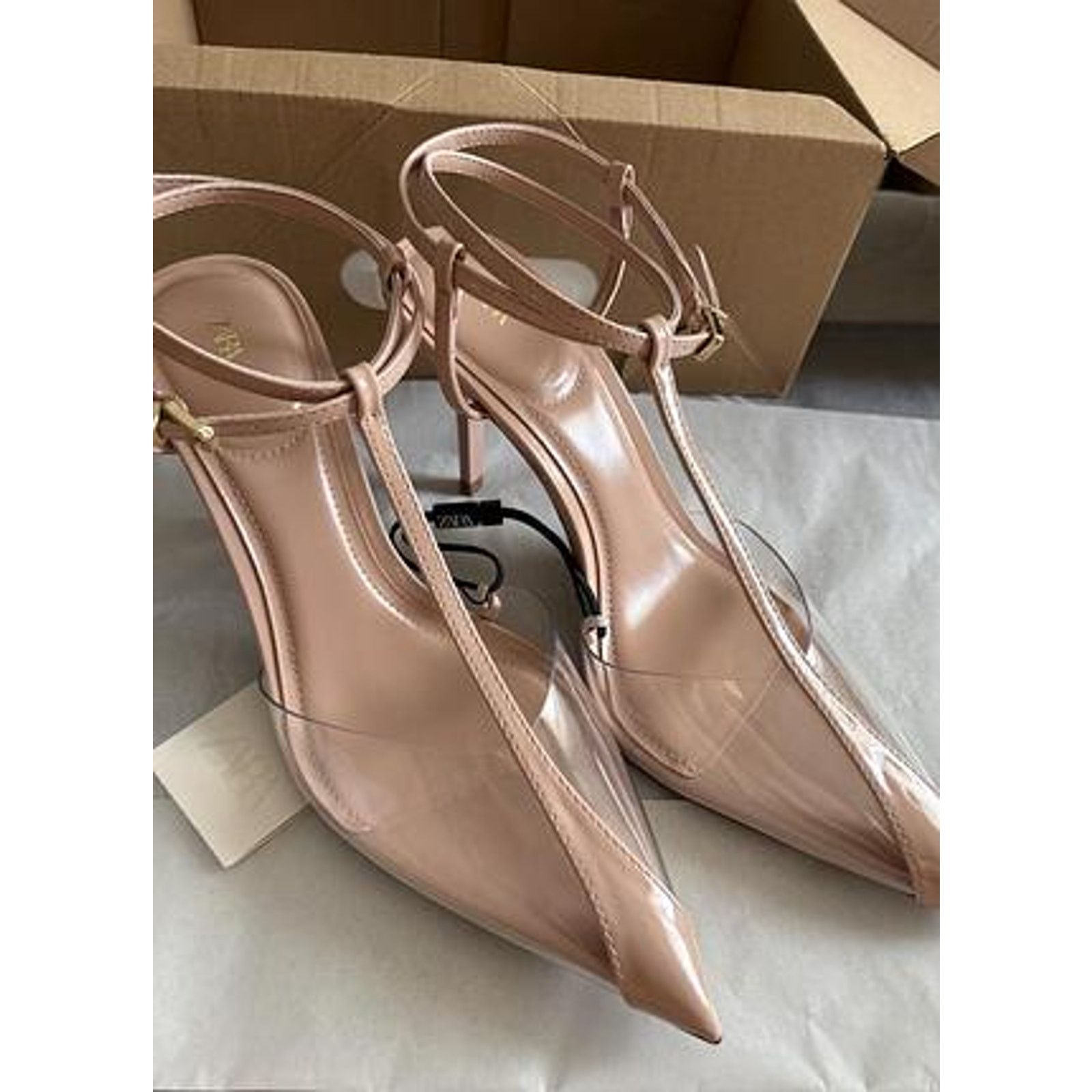 Zara ZARA Pointed Toe Slingback Heels NWT Size US 8 / IT 38 - 22 Thumbnail
