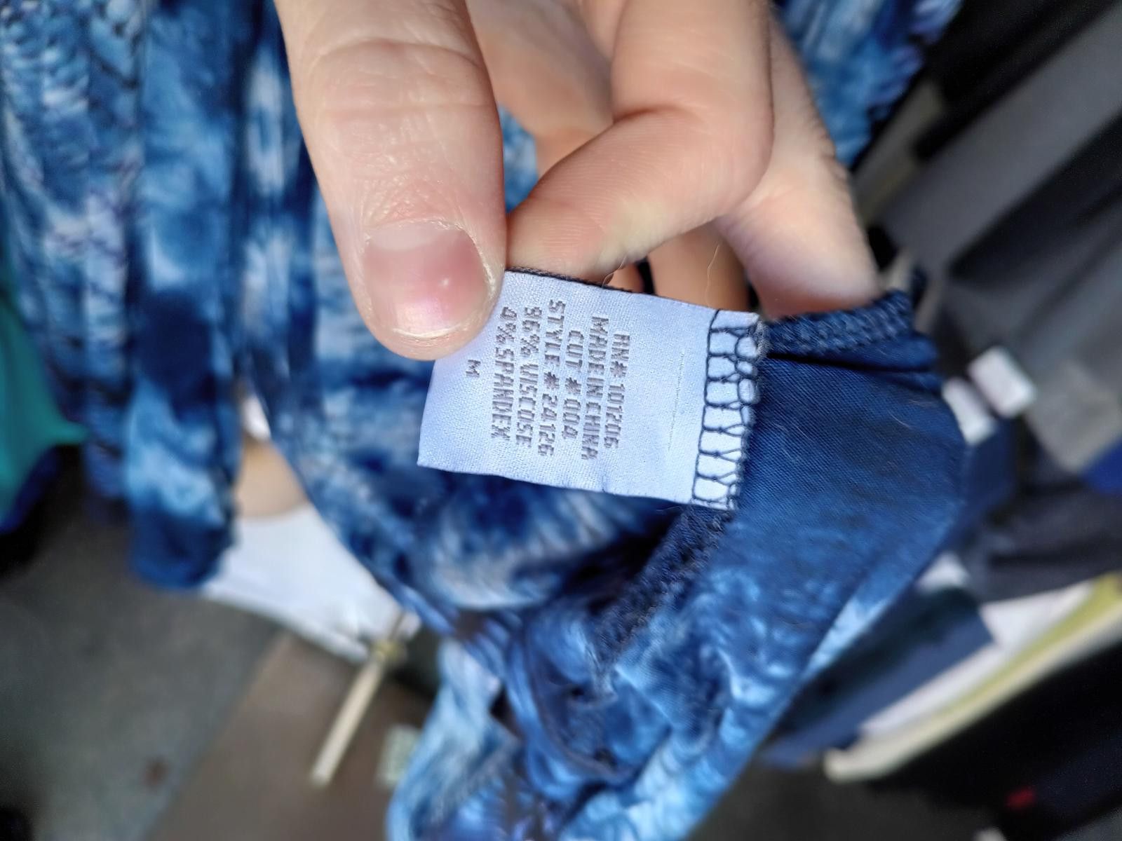 Designer Soft Surroundings Blue Tie-Dye Duster Cardigan - Size Medium Size M / US 6-8 / IT 42-44 - 4 Thumbnail