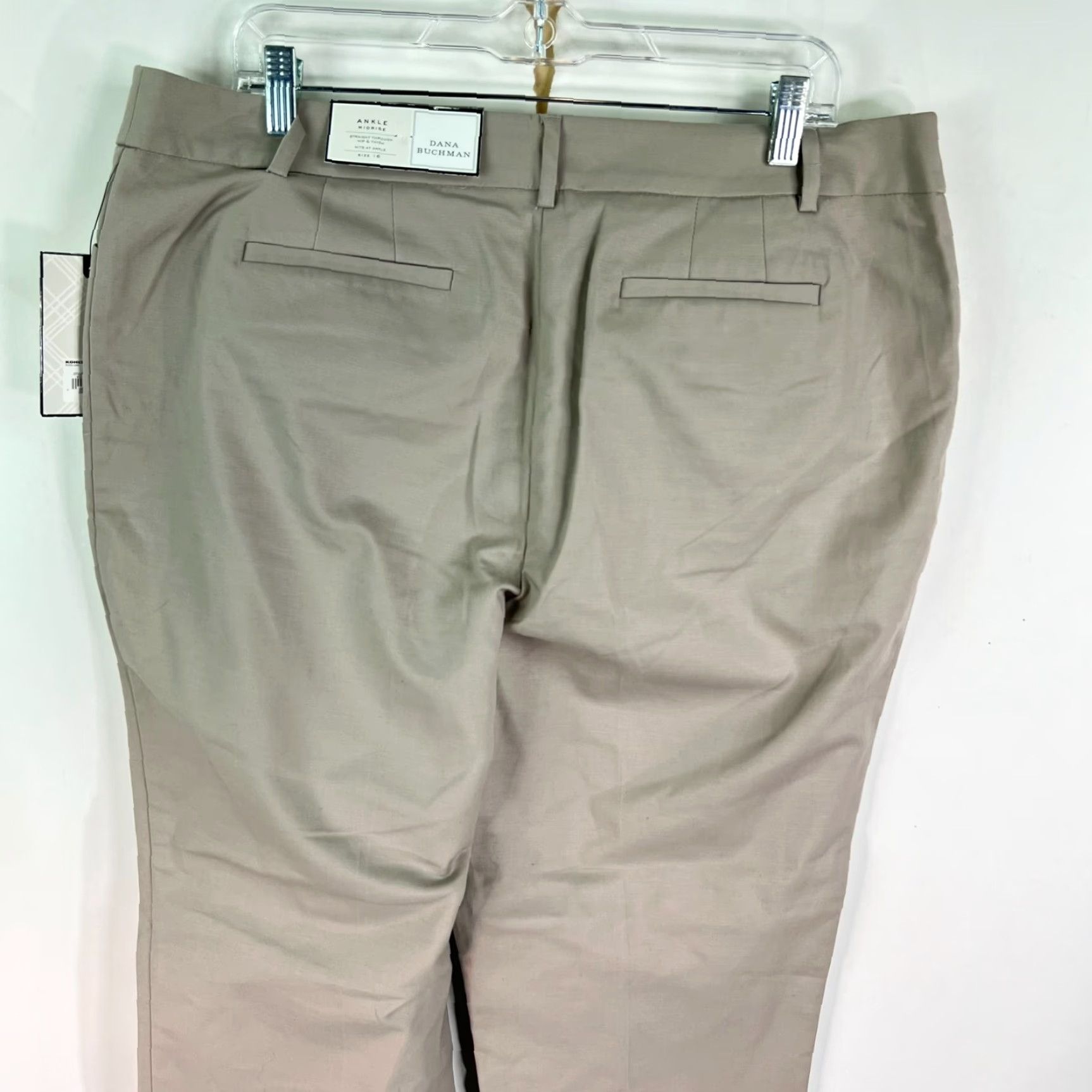 Vintage Dana Buchman Ankle Chino Pants Womens Size 16 Clay Gray 38x27 NWT Size 38" / US 16 / IT 52 - 7 Thumbnail