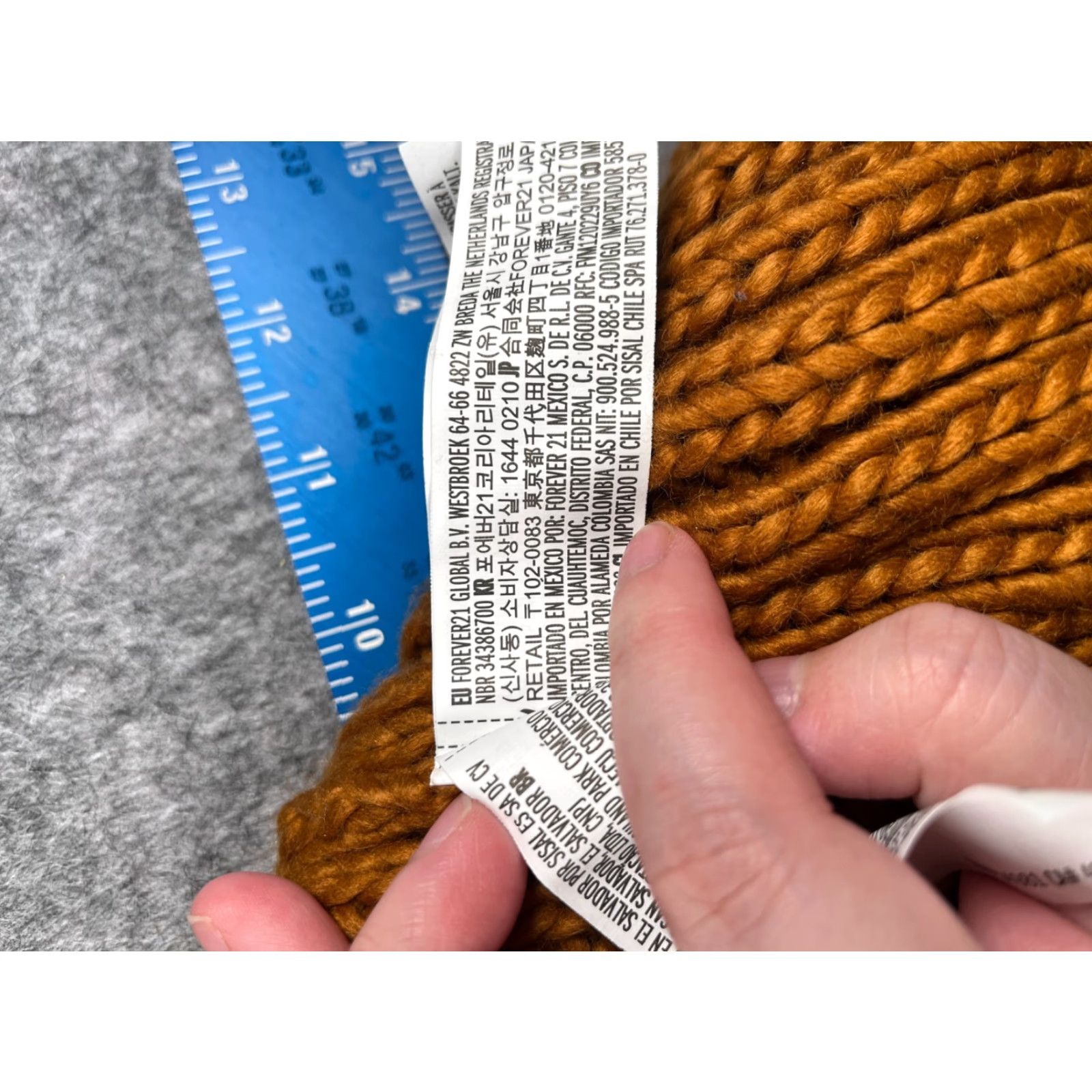 Forever 21 FOREVER 21 Beanie Women One Size Brown Orange Knit Acrylic Ski Womens Size ONE SIZE - 8 Thumbnail