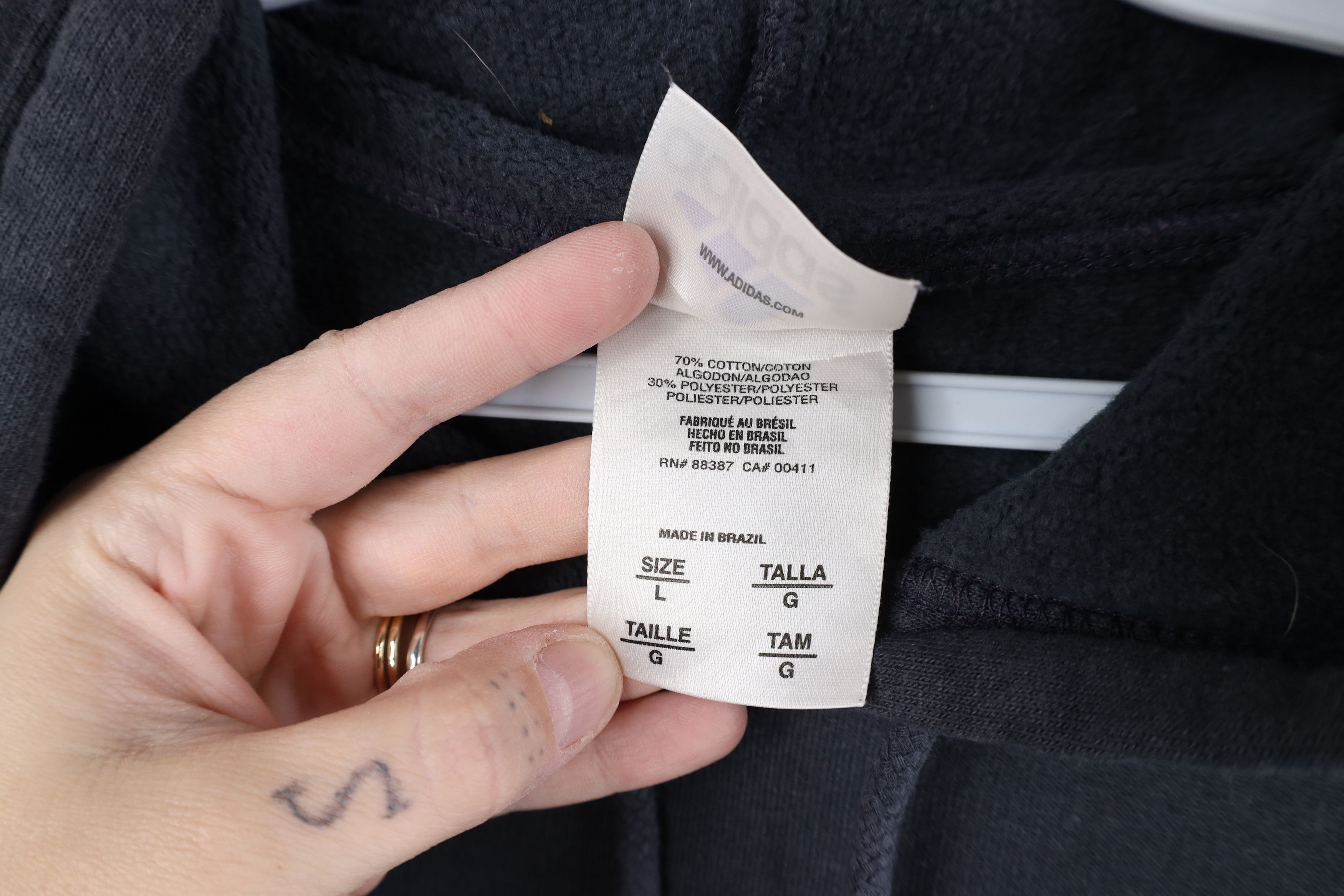 Adidas Vintage 90s Y2K Adidas Spell Hoodie Sweatshirt Steel Blue Size US L / EU 52-54 / 3 - 10 Thumbnail