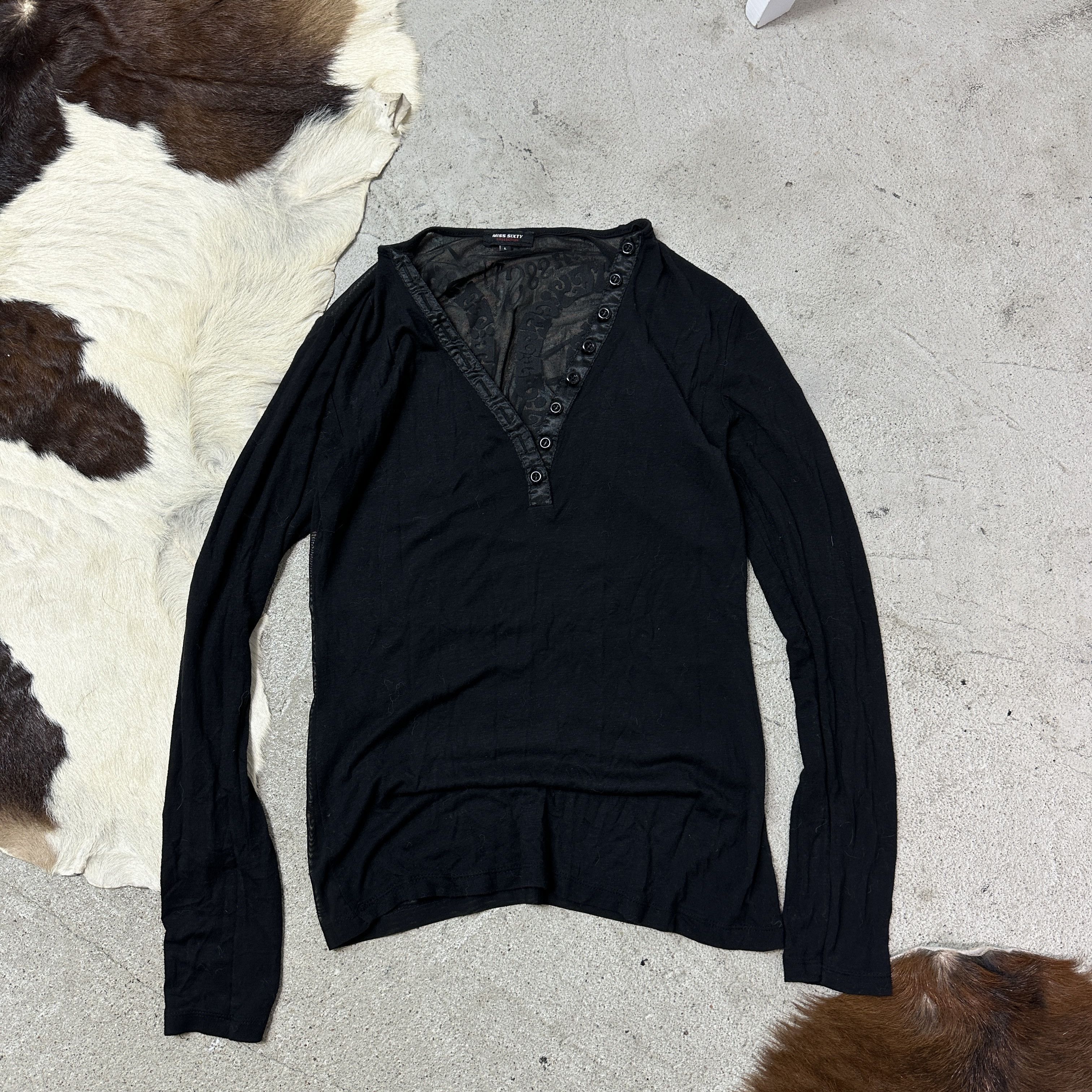Miss Sixty Vintage Mesh Back Sheer Miss Sixty Longsleeve 00s Size M / US 6-8 / IT 42-44 - 7 Thumbnail