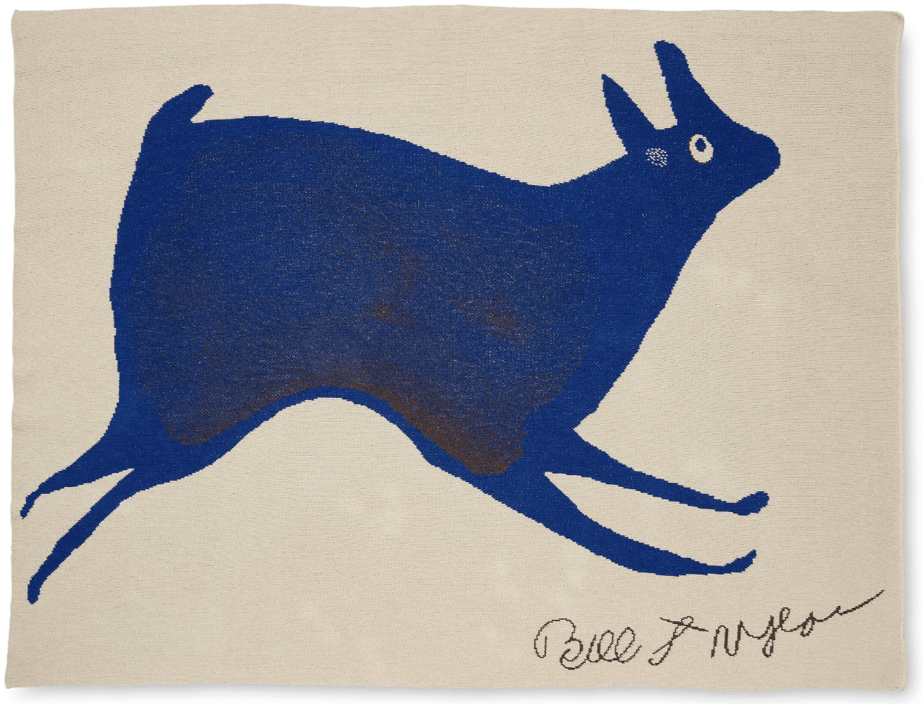 Other Bill Taylor Blue Rabbit Running Throw Blanket Size ONE SIZE - 1 Thumbnail