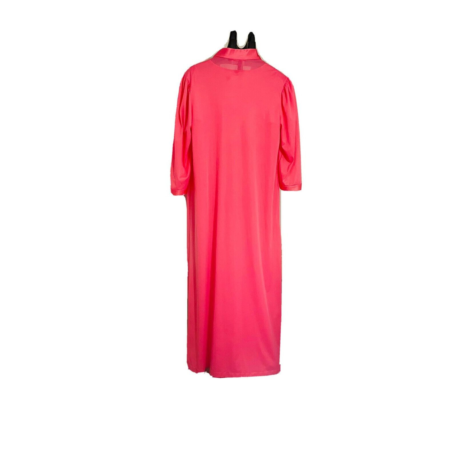 Vintage Vanity Fair Long Sleep 2 Piece Set Slip & Robe Coral Pink Wo Size L / US 10 / IT 46 - 6 Thumbnail
