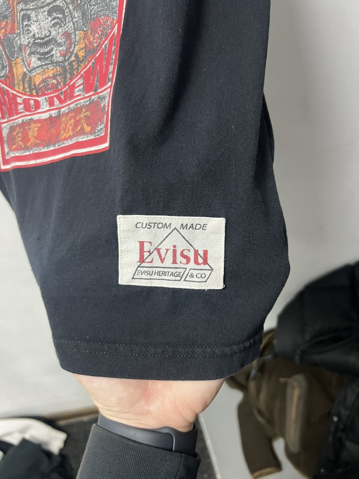Evisu Vintage Evisu grey tee t-shirt big logo 90s Size US XL / EU 56 / 4 - 3 Thumbnail