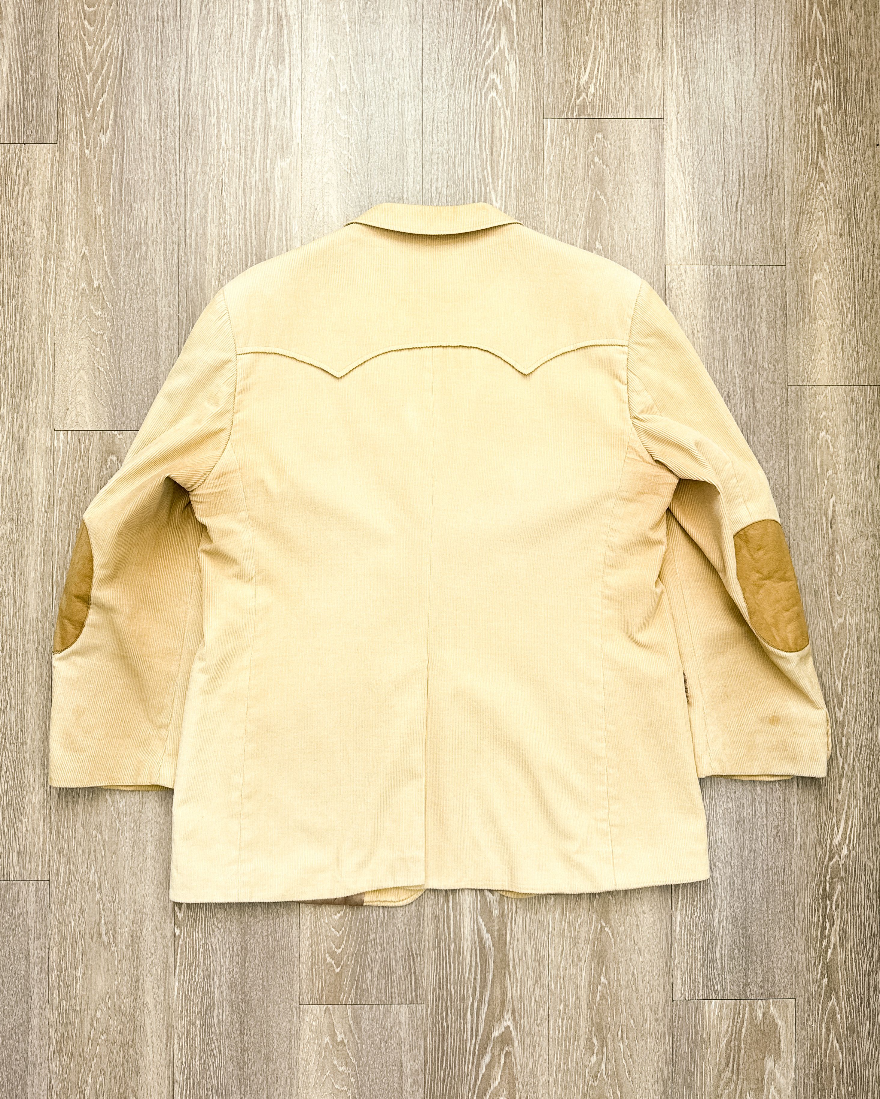 Vintage Vintage CCC Western Corduroy Blazer Beige 46L Elbow Patches Size 46L - 7 Thumbnail
