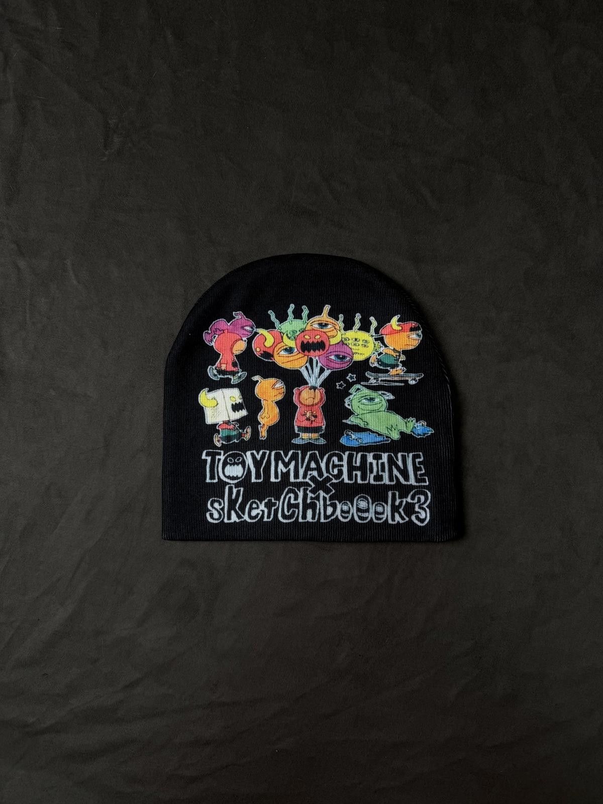 Toy Machine sKetChboOk 3 Toy Machine No Cuff Knit Beanie Hat Black OS Size ONE SIZE - 6 Thumbnail