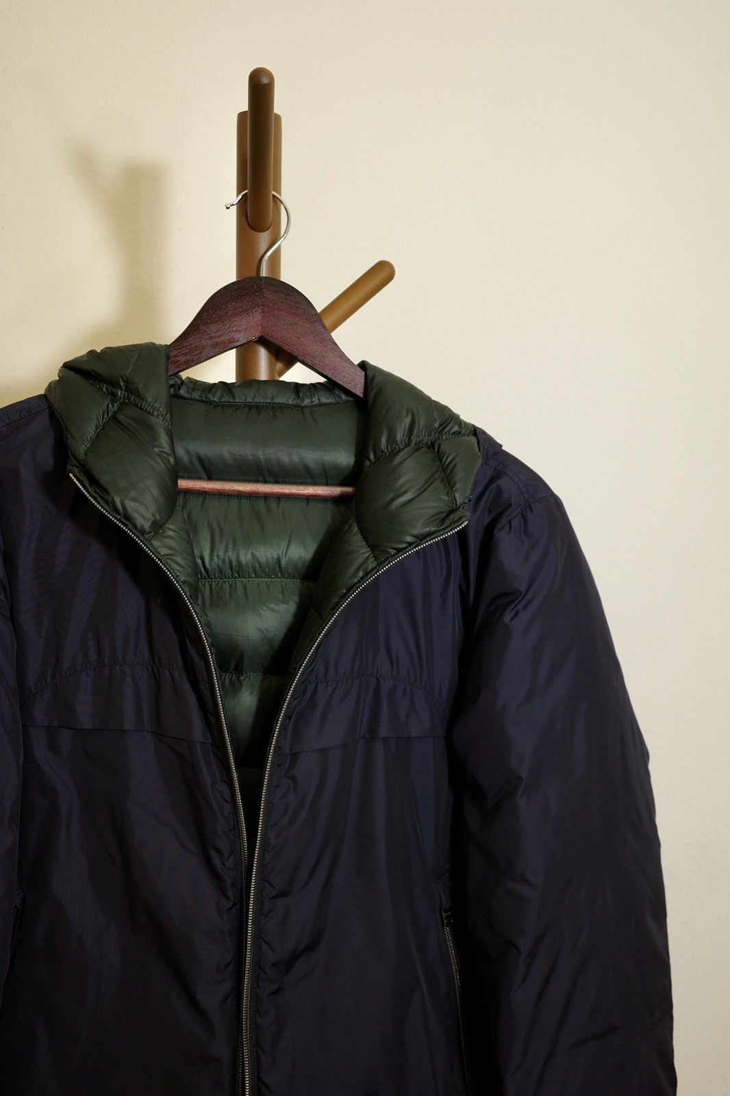 Herno Herno navy & green reversible down jacket Size US L / EU 52-54 / 3 - 1 Thumbnail