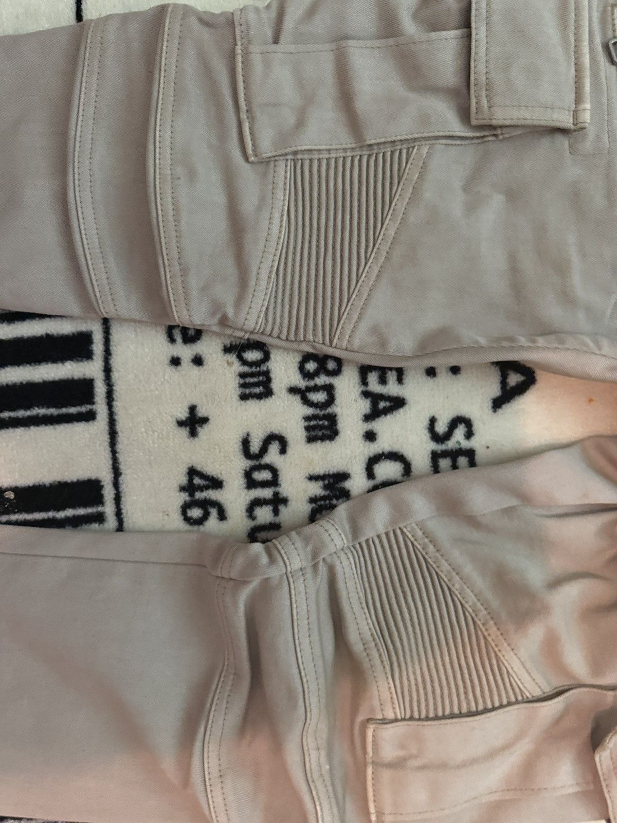 Balmain Balmain Paris Beige Biker Jeans – Moto Zip Denim Size US 28 / EU 44 - 7 Thumbnail