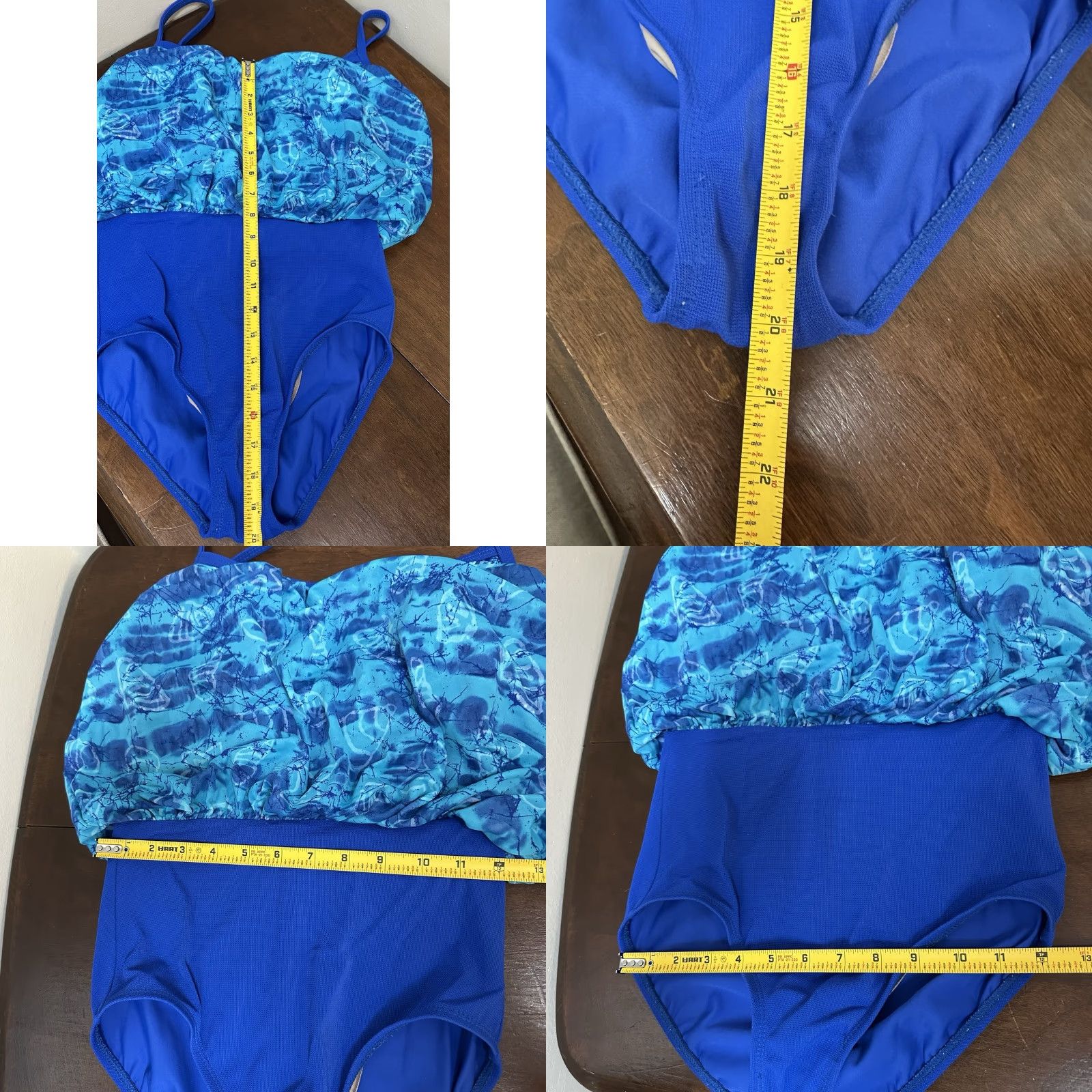 Vintage VINTAGE Sirena Swimsuit Retro Blue Bubble Top One Piece Size 8 Size M / US 6-8 / IT 42-44 - 8 Thumbnail