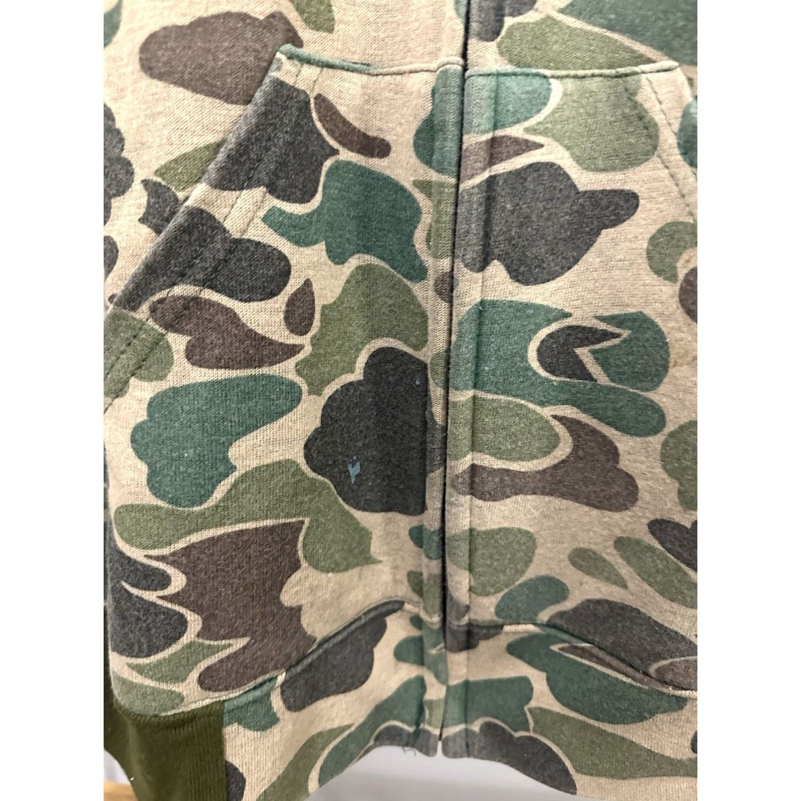 Vintage VTG 80s Faded Frog Camouflage Hunting Thin Worn Zip Hoodie Sweatshirt XL Mens ACe Sportswear Size US XL / EU 56 / 4 - 7 Thumbnail