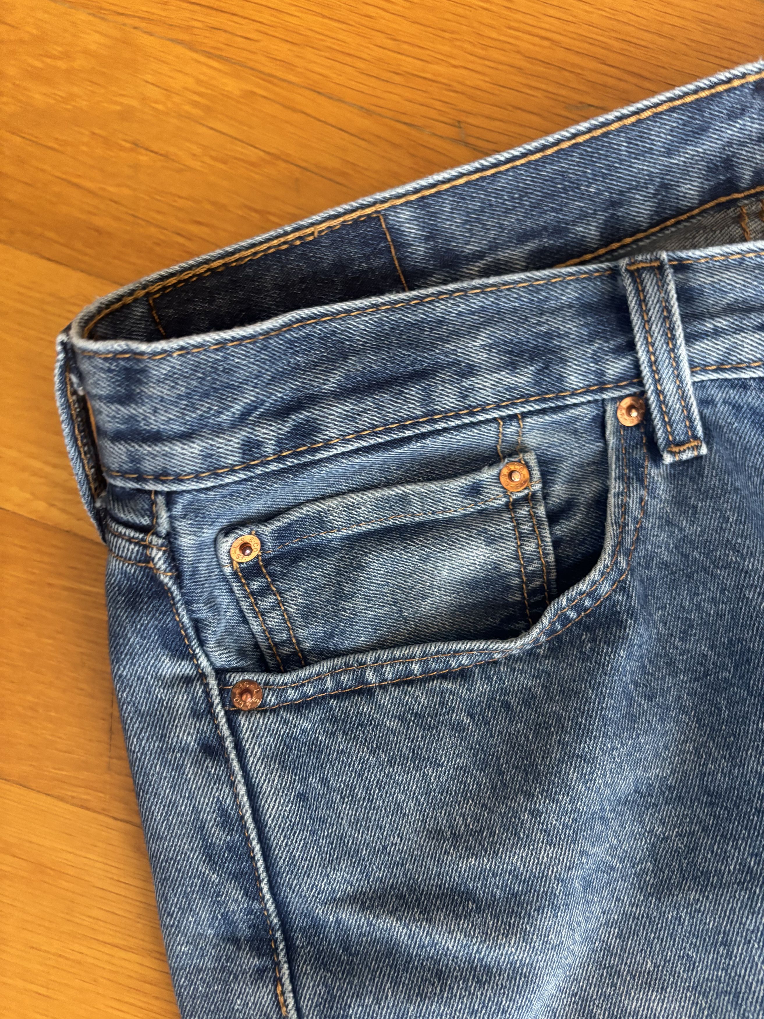 Levi's Levis Natural Fade 505 Straight Leg Denim Jeans 34x30 Size US 34 / EU 50 - 6 Thumbnail