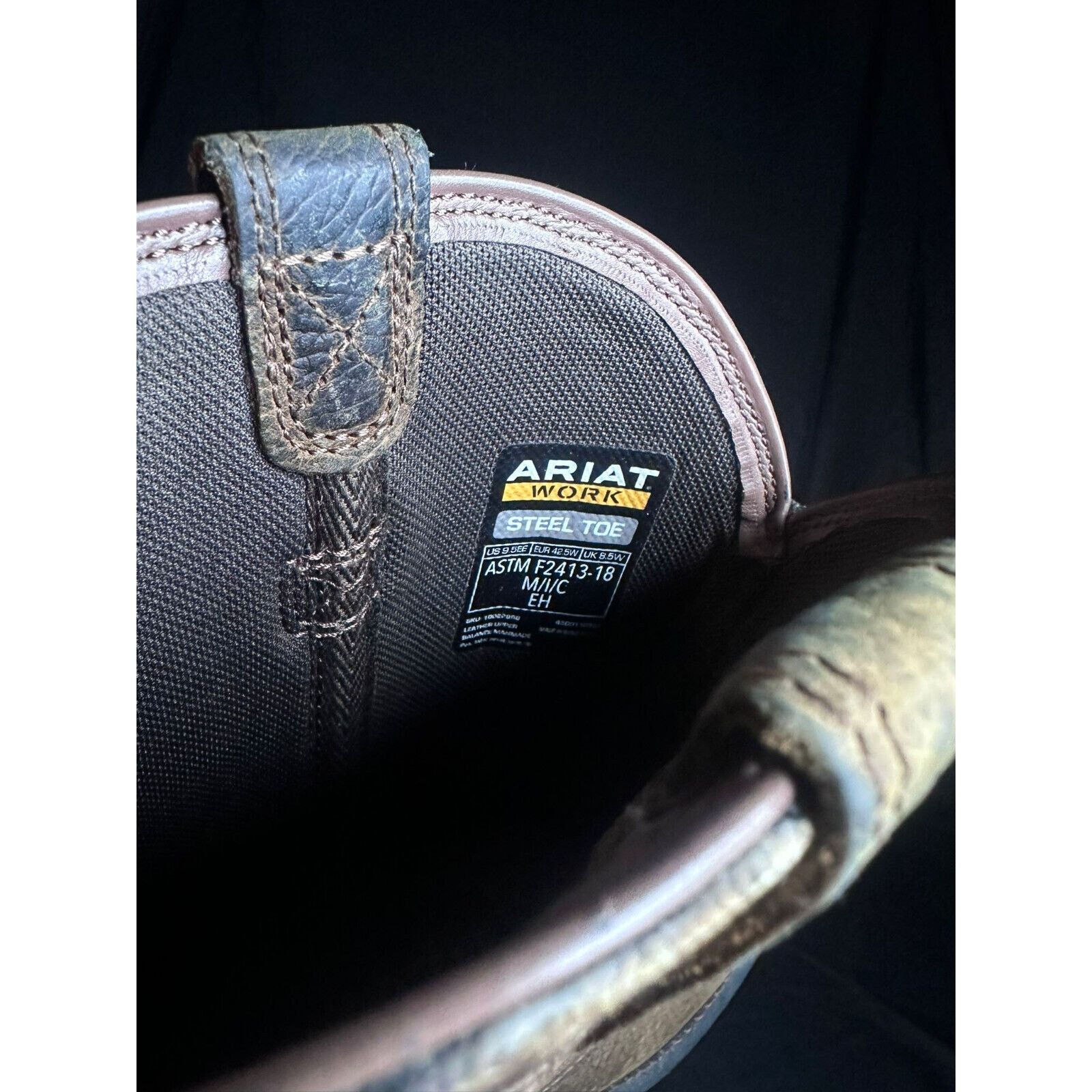 Ariat Ariat Men's Brown Workhog Patriot Steel Toe 10022968 9.5 Size US 9.5 / EU 42-43 - 5 Thumbnail