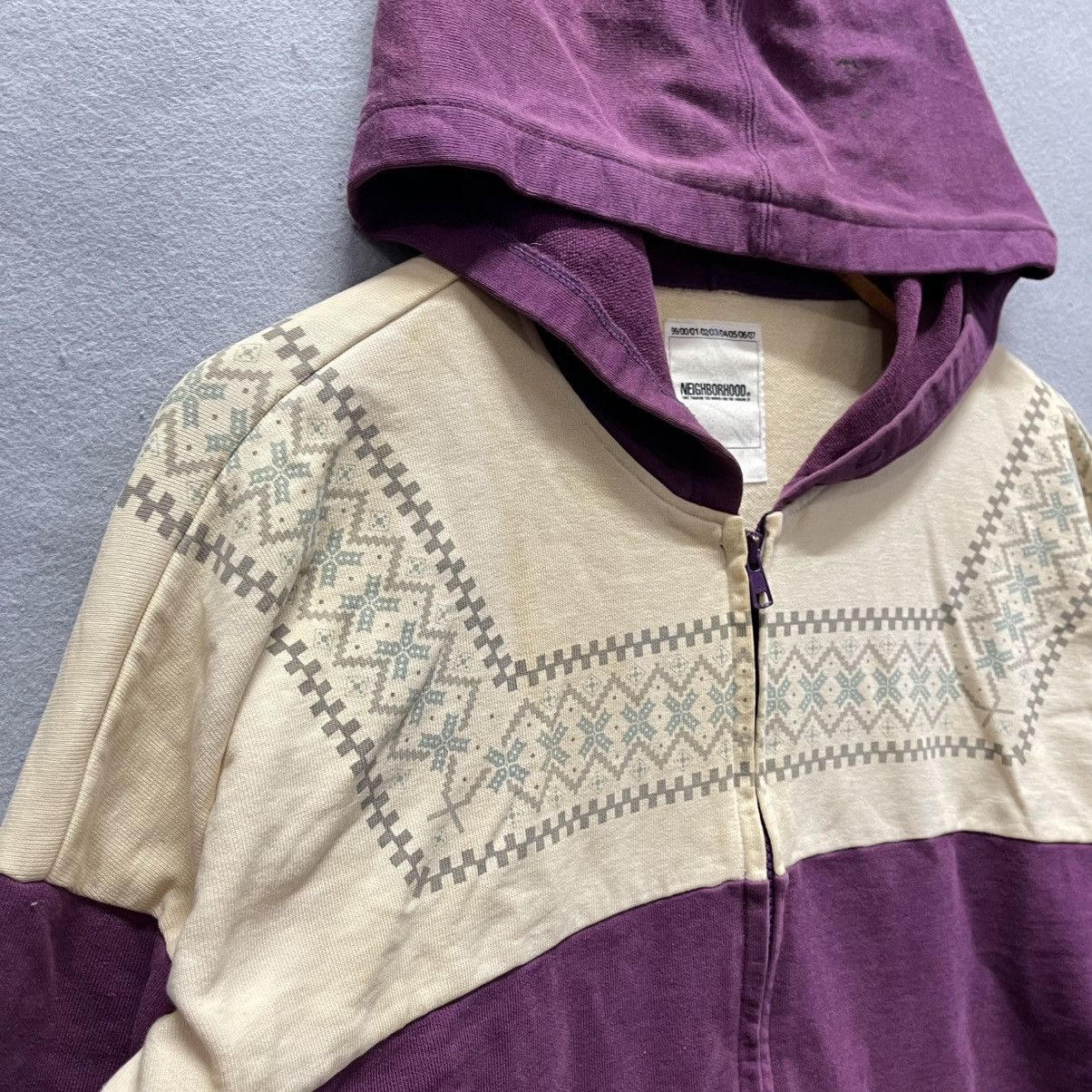 Neighborhood 2003 Neighborhood “Disco” Archive Zip Hoodie Purple & Cream Size US XL / EU 56 / 4 - 7 Thumbnail