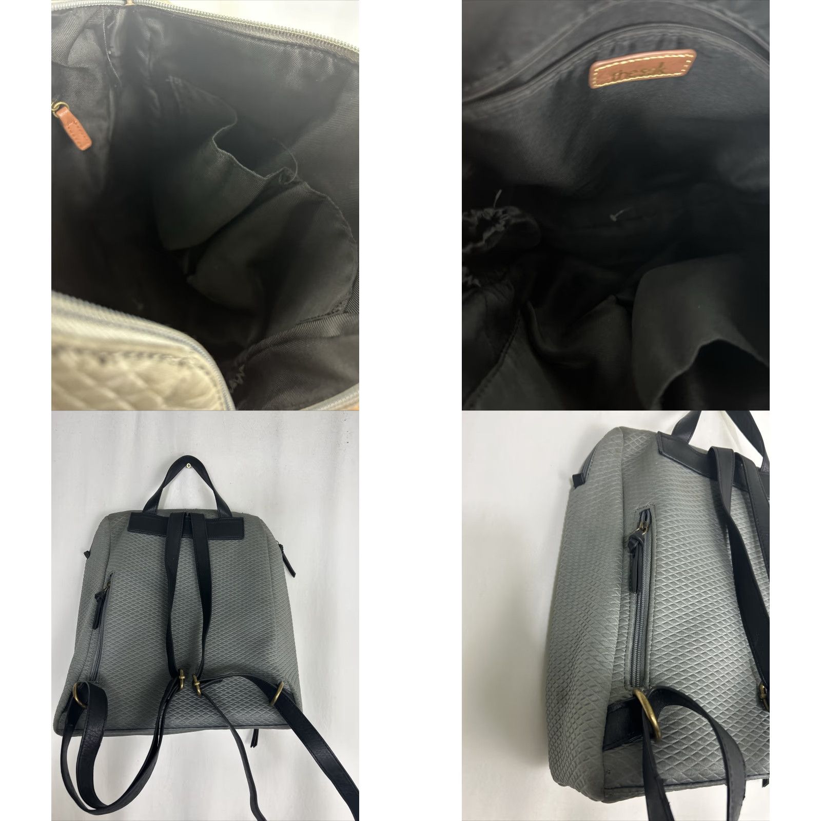The Sak The Sak Elliott Lucca Olvera Backpack Gray Textured Medium Women Size ONE SIZE - 9 Thumbnail