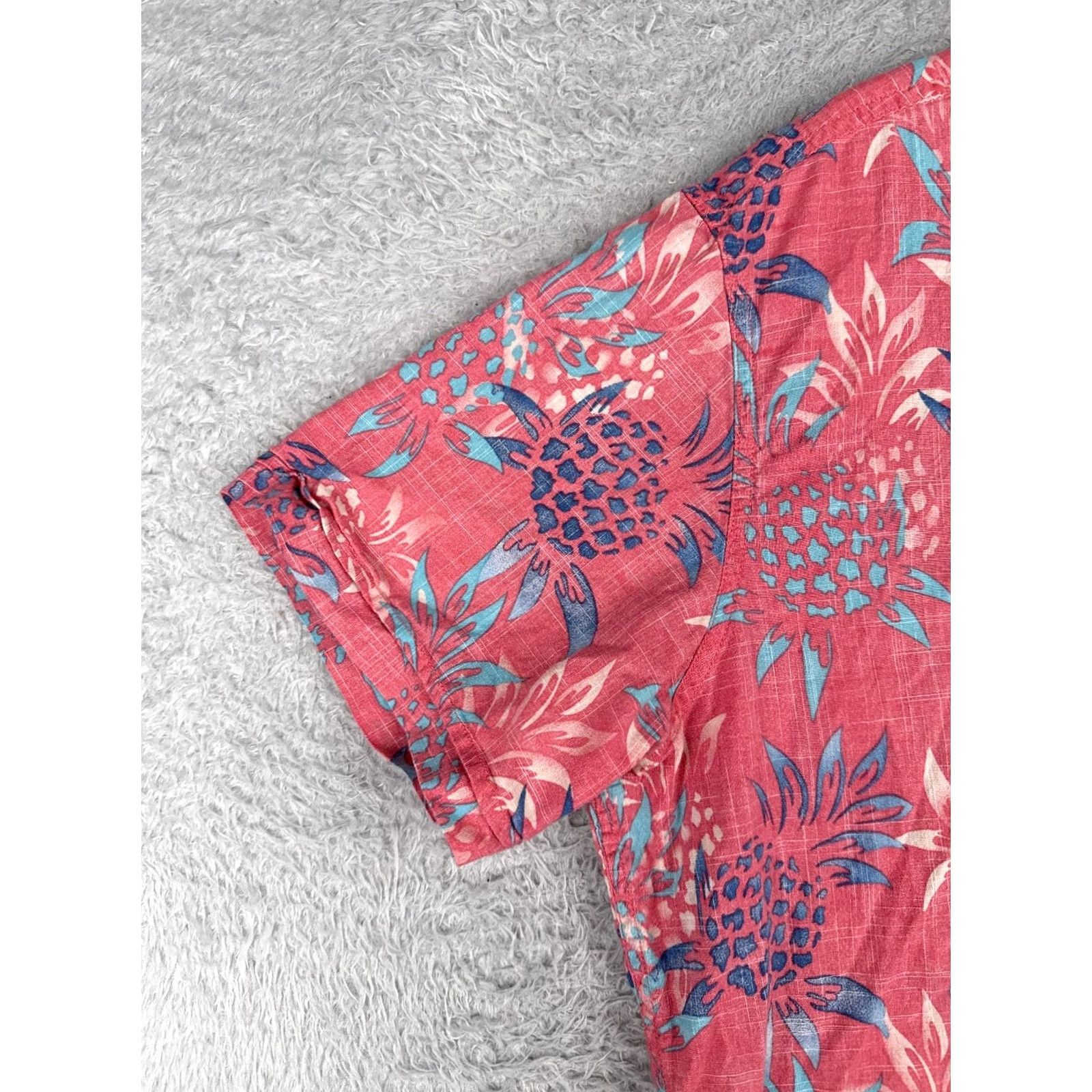Izod IZOD Saltwater Shirt Mens Large Pink Floral Pineapple All Over Print Inside Out Size US L / EU 52-54 / 3 - 3 Thumbnail
