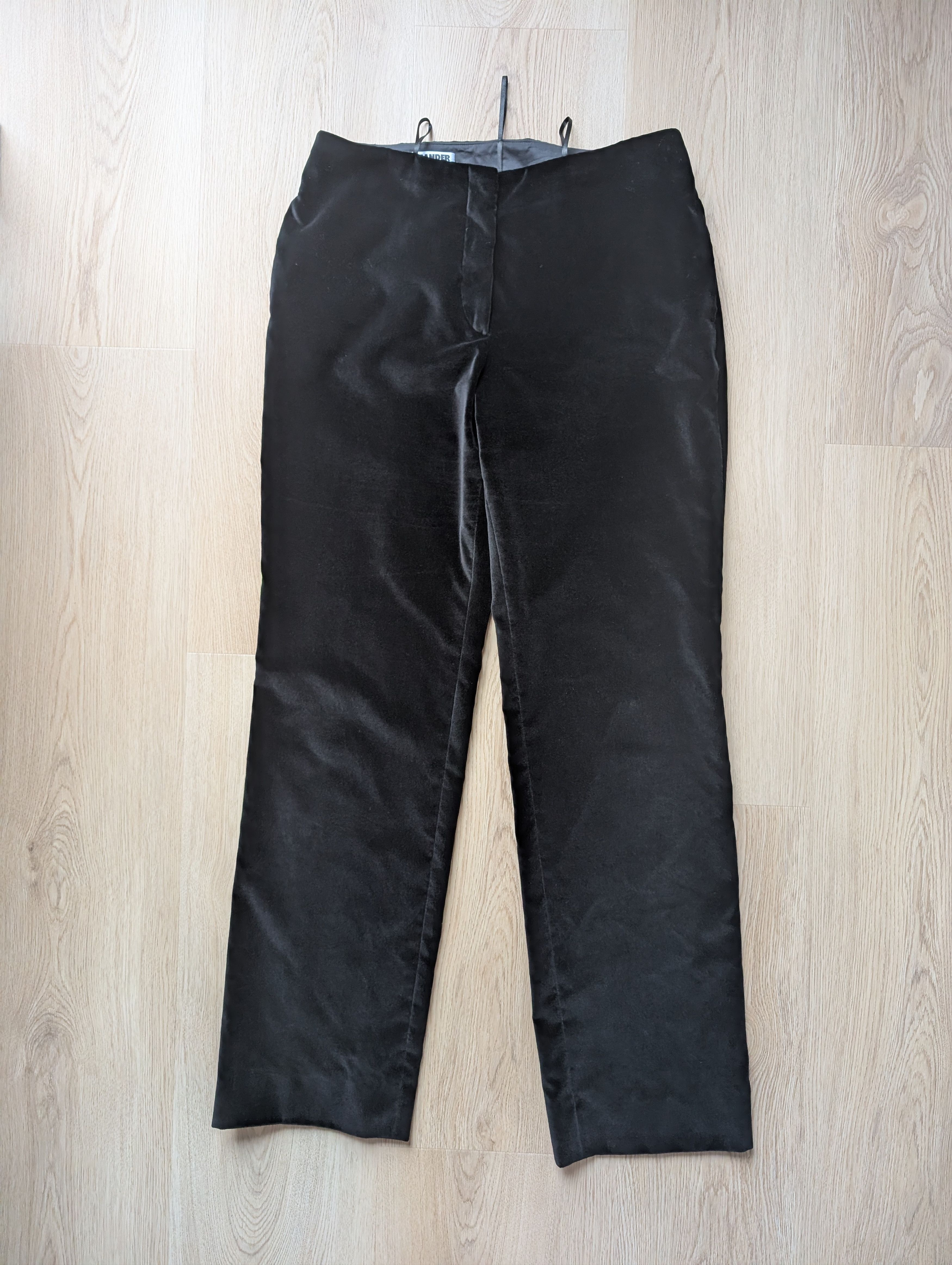 Jil Sander Jil Sander Wide Leg Black Velor Pants Womens Size 27" / US 4 / IT 40 - 1 Thumbnail