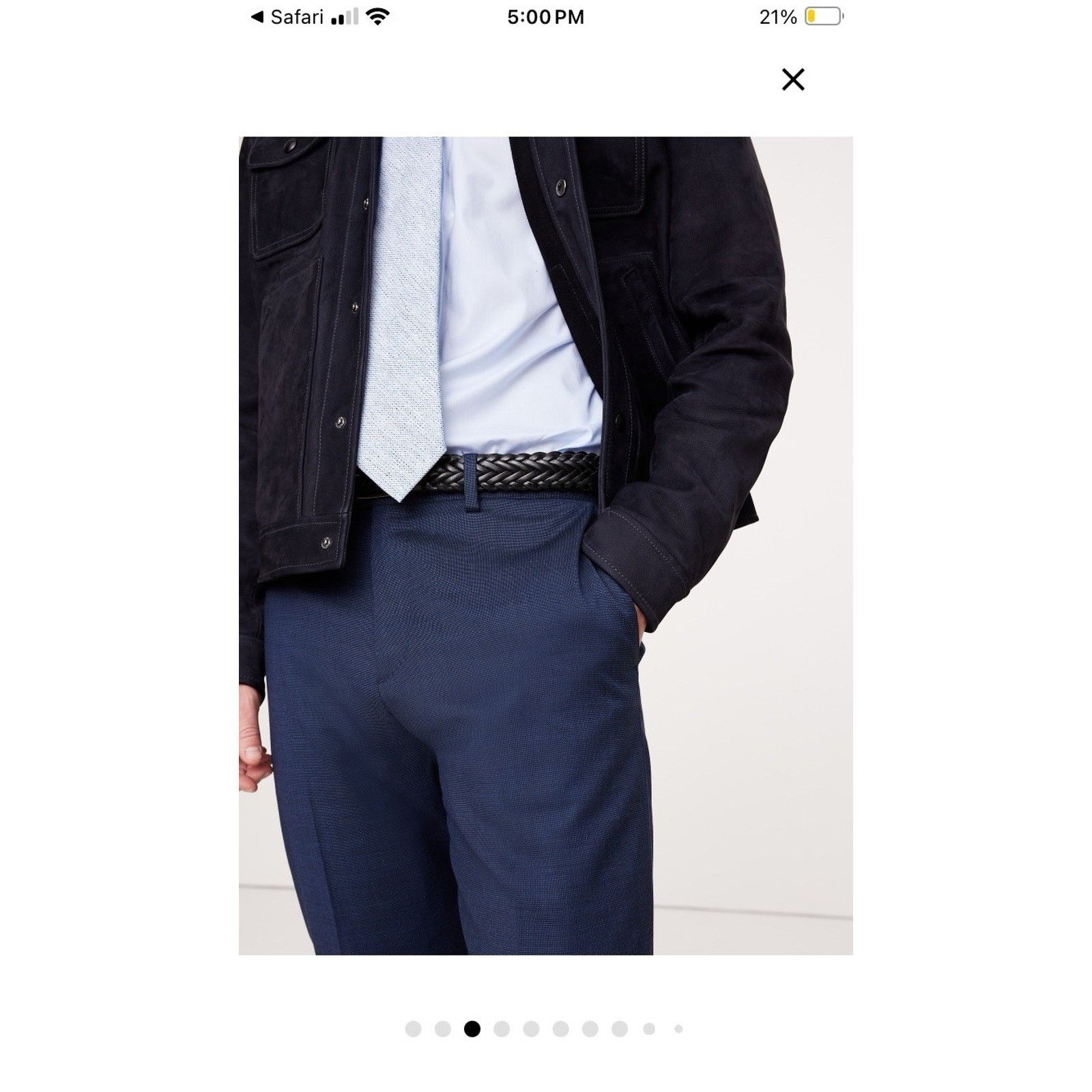 Banana Republic Banana Republic Italian Nailhead Suit Pant, Nav Blue Slim Size US 32 / EU 48 - 5 Thumbnail