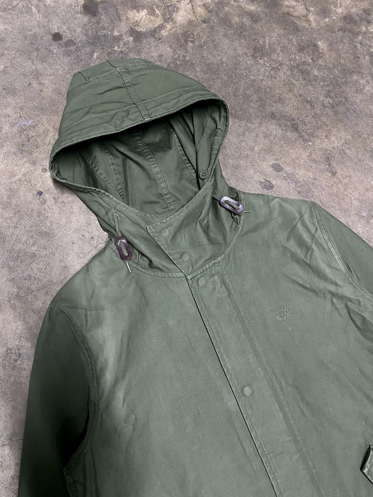 Vintage Fred Perry Military Parka Jacket in Green, Men's — image 5 of 6