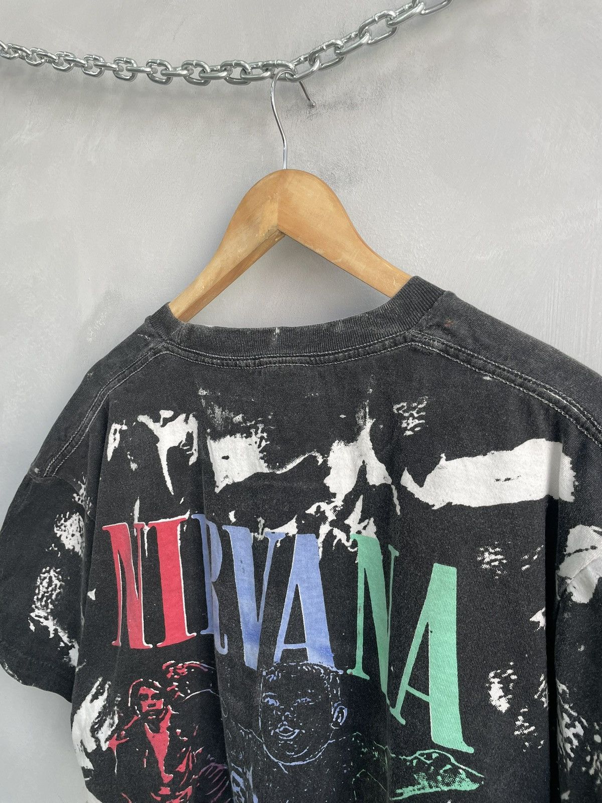 Nirvana Nirvana cropped custom 90s over print tee singlestitch Size US M / EU 48-50 / 2 - 10 Thumbnail