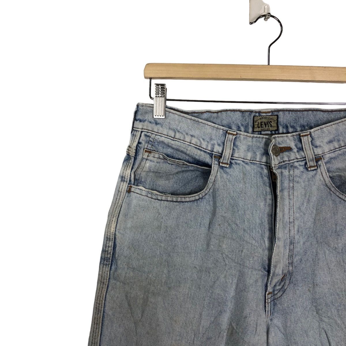 Levi's 🔥80’s Vintage Levi’s Acid Wash Design Straight Cut Denim Size US 28 / EU 44 - 6 Thumbnail