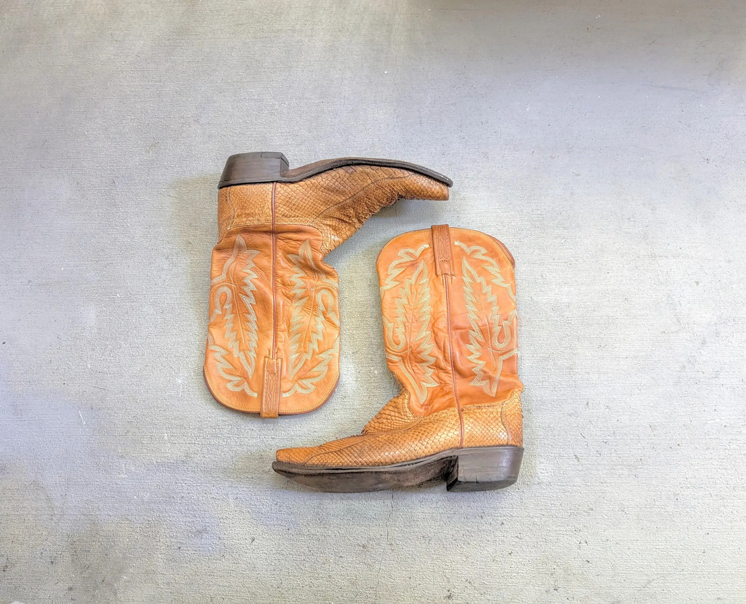 Lucchese snakeskin fashion cowboy boots