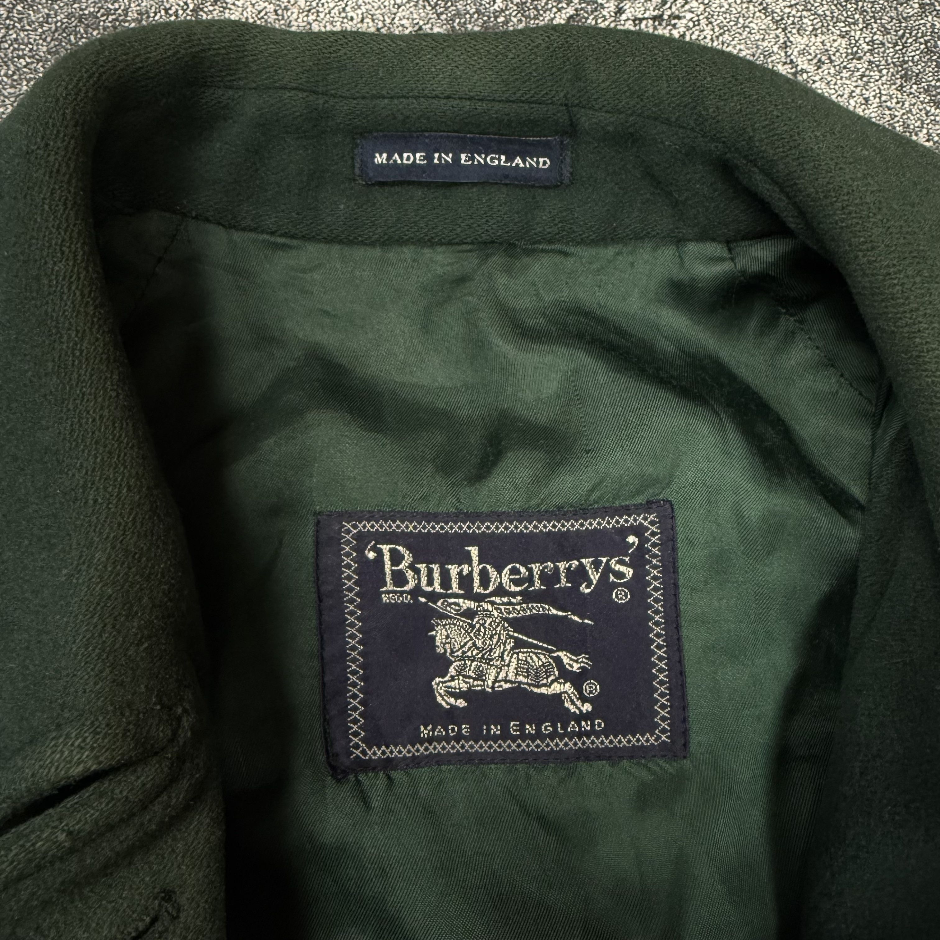 Burberry Vintage Burberry Nova Check Wool Cashmere Trench Coat Green Size US L / EU 52-54 / 3 - 5 Thumbnail
