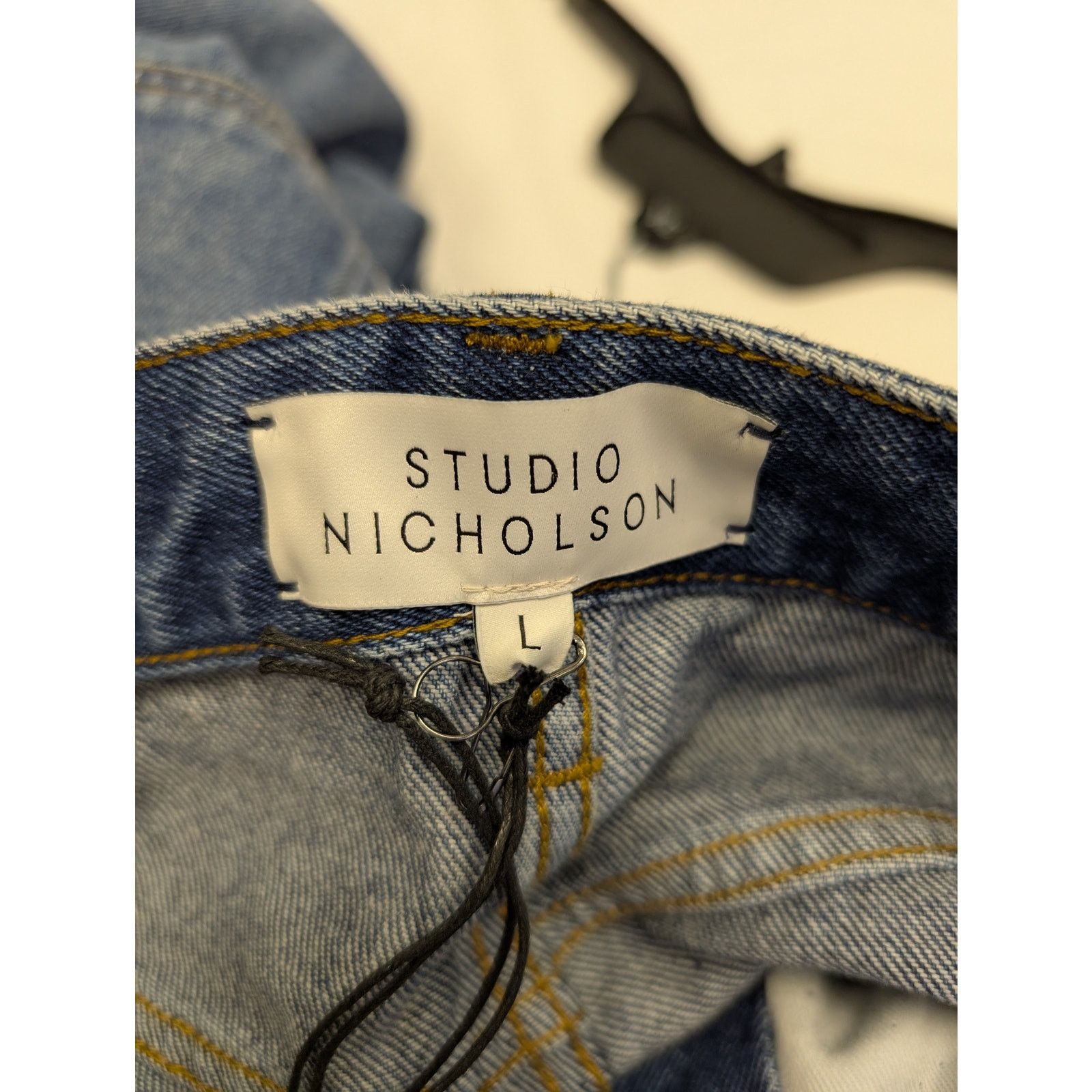 Studio Nicholson o1rshd1 Cropped Curved Leg Denim Jean in Wash Indigo Size US 34 / EU 50 - 11 Thumbnail