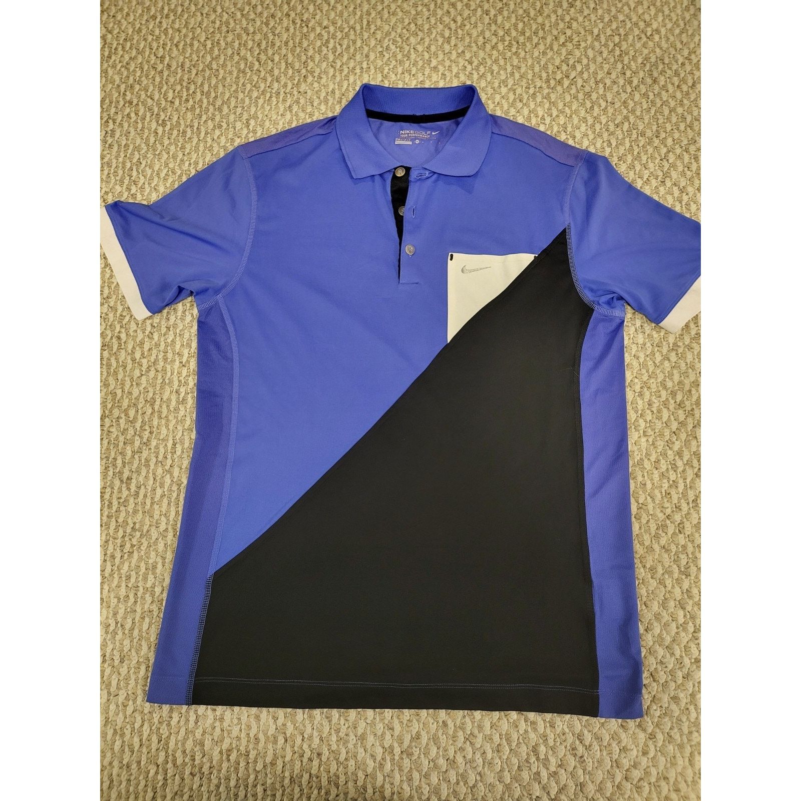 Nike Nike Men's Short Sleeve 3 Button Purple And Black Golf Shirt Size US M / EU 48-50 / 2 - 1 Thumbnail